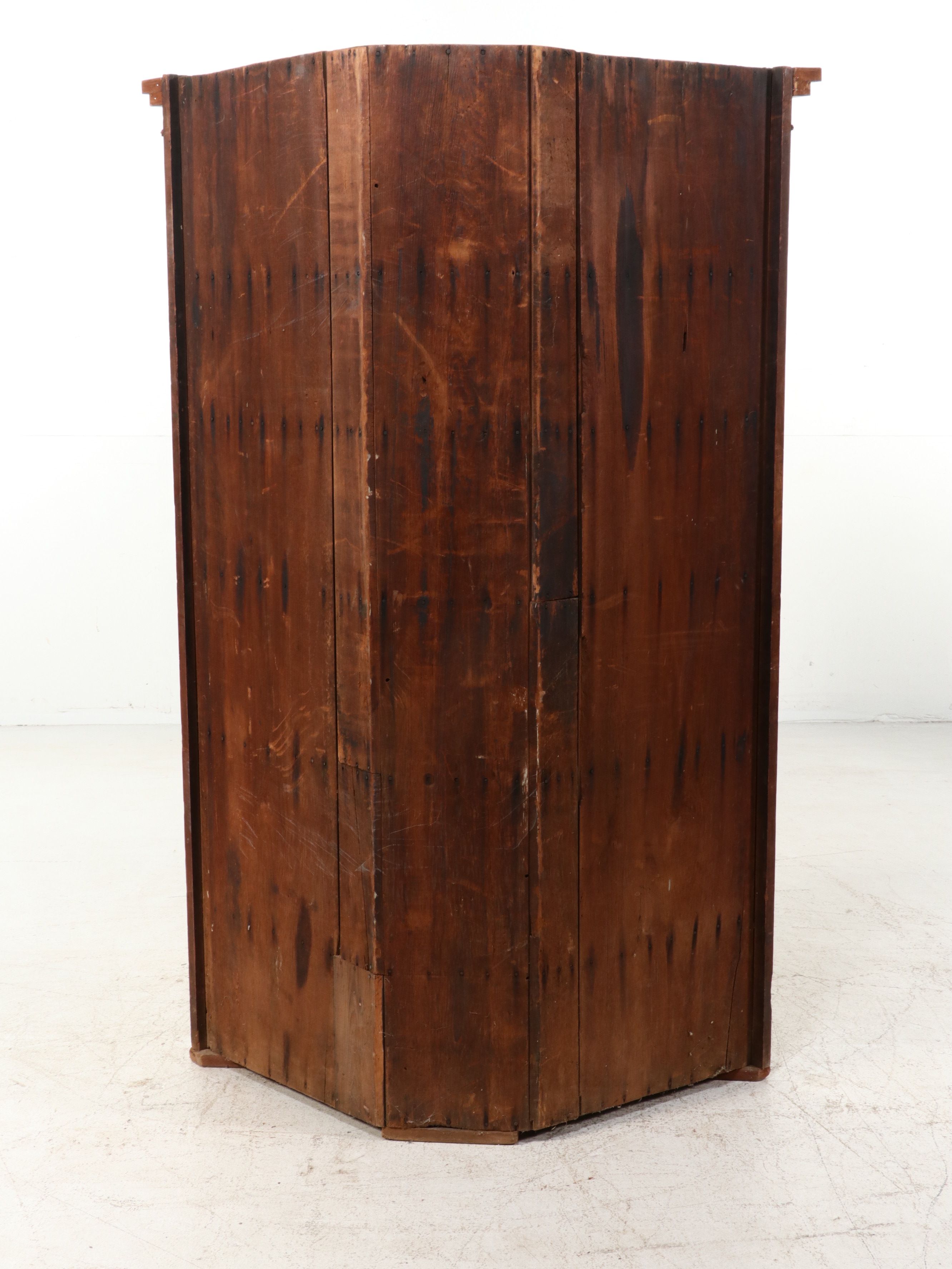 American Primitive Cherry Corner Cupboard, Mid-19th Century