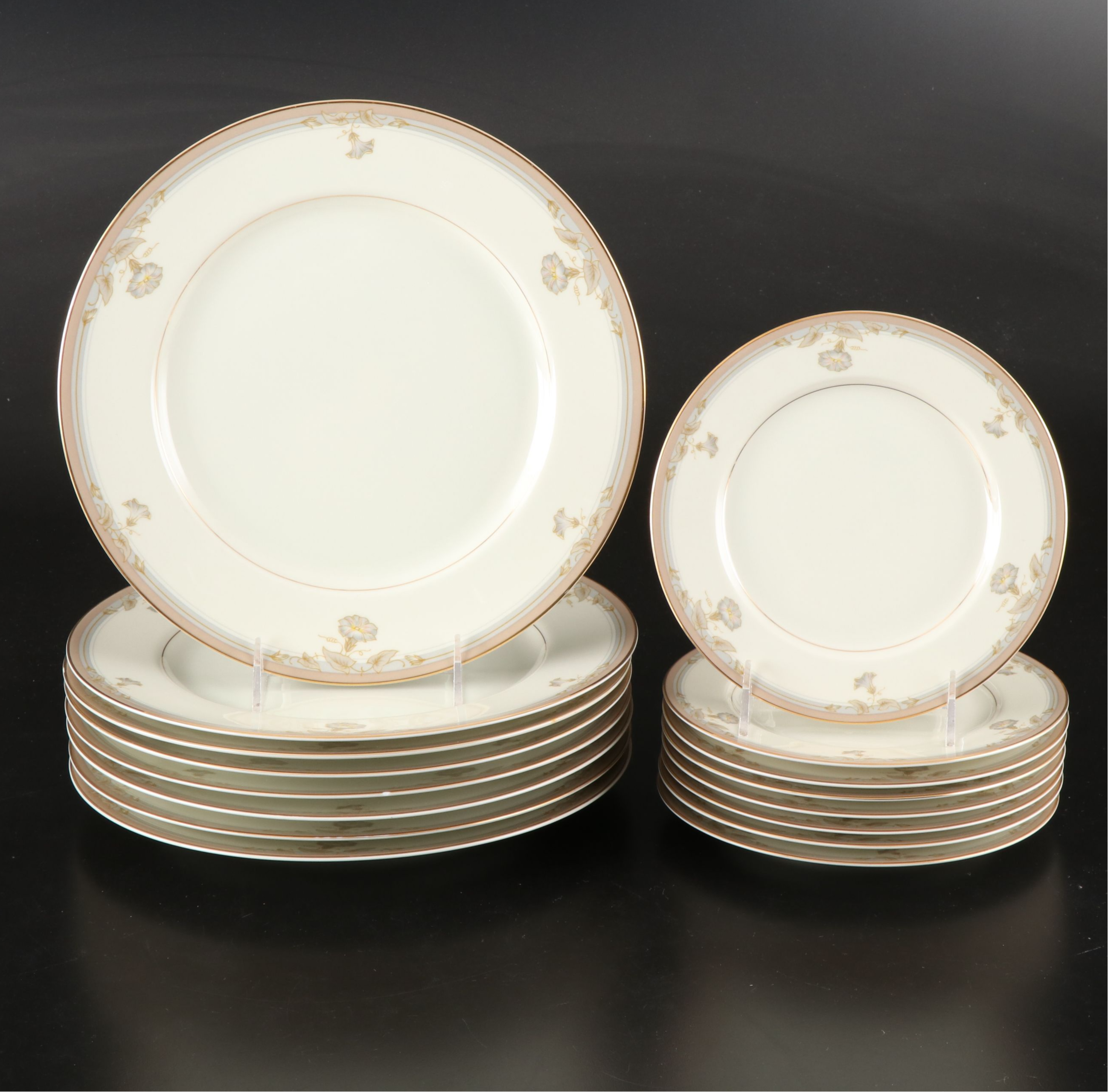 Mikasa "Gloria Grande Ivory" Gilt Bone China Dinnerware, 1980s
