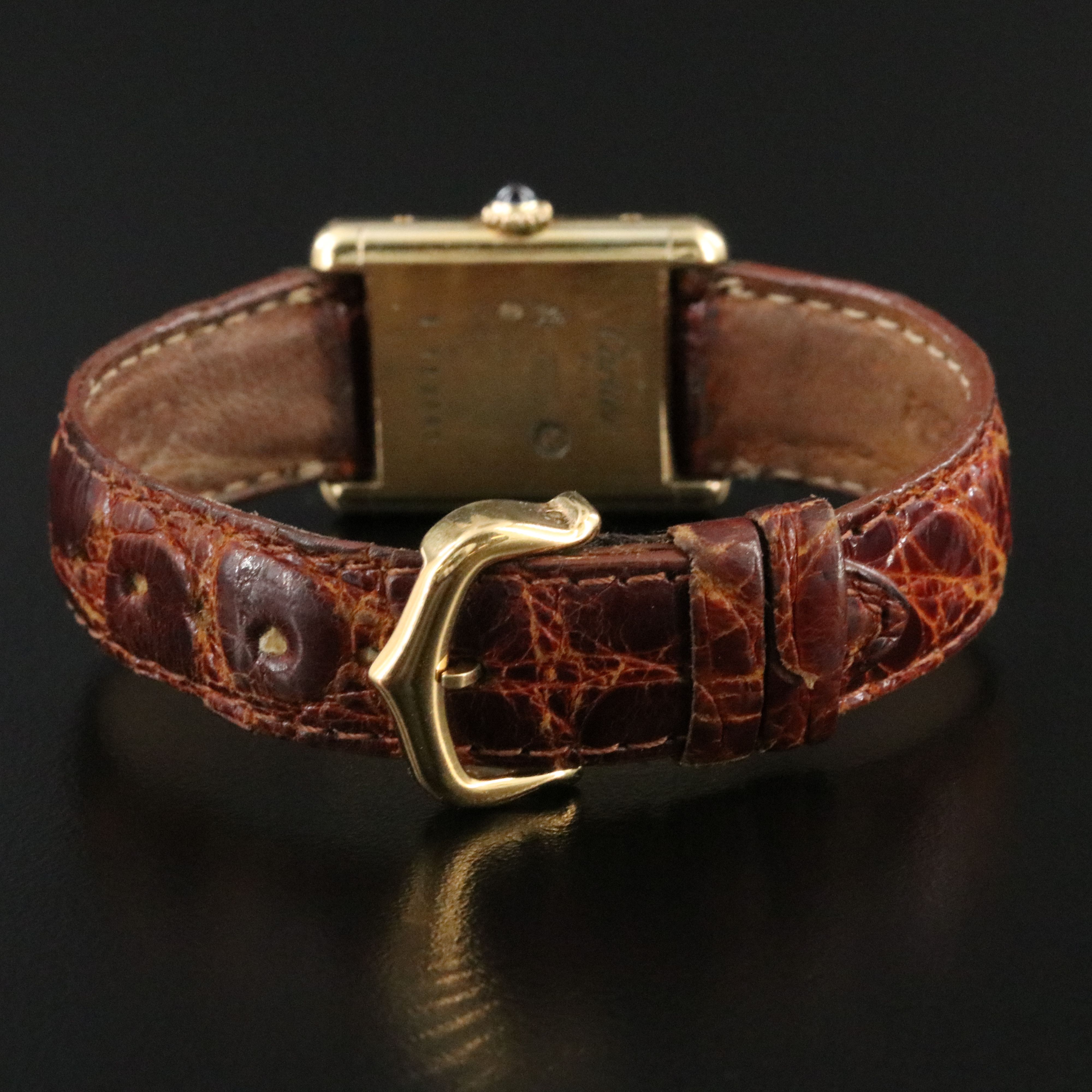 Cartier Must de Cartier .925 Silver Gold Plated Trinity Dial Manual Wind Watch