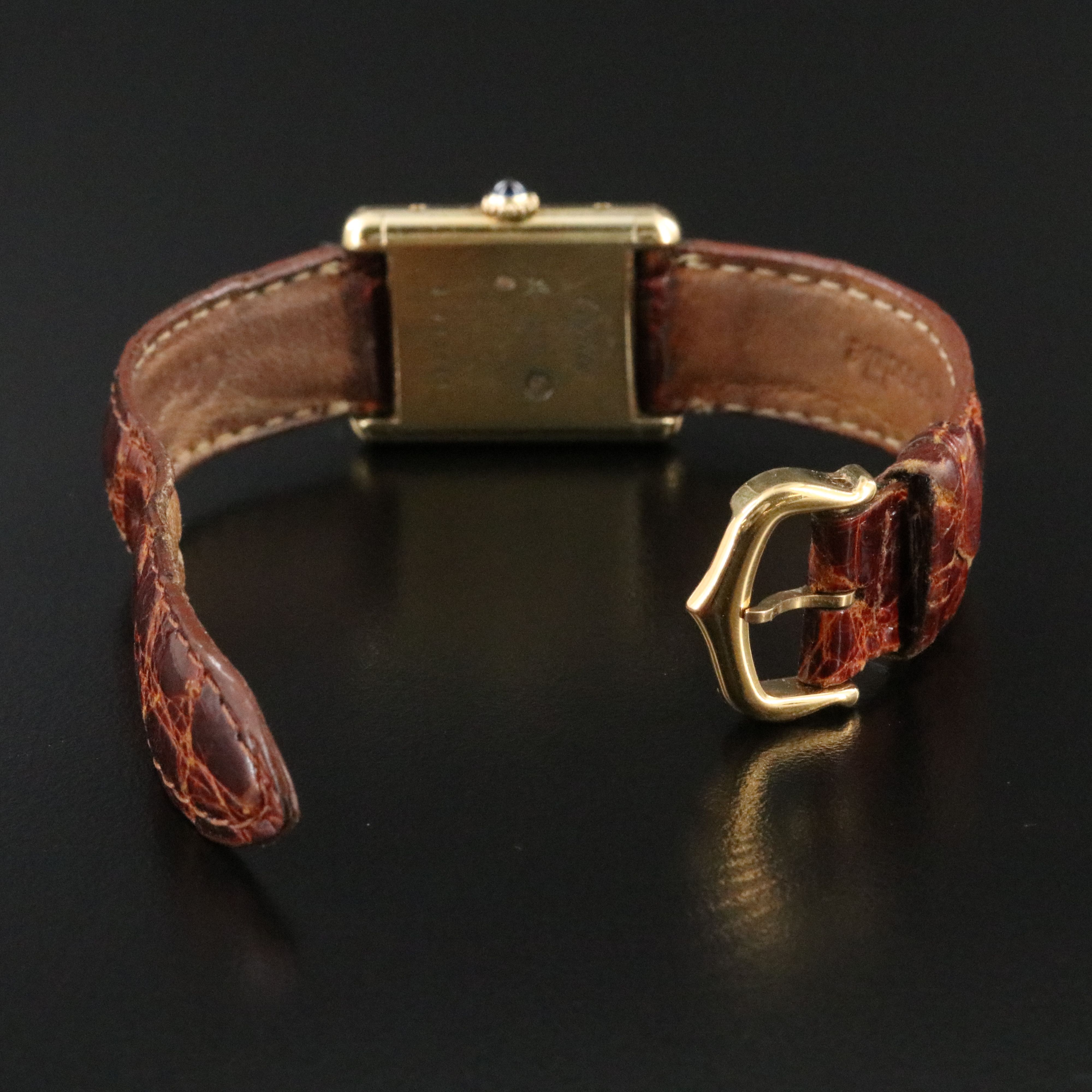 Cartier Must de Cartier .925 Silver Gold Plated Trinity Dial Manual Wind Watch