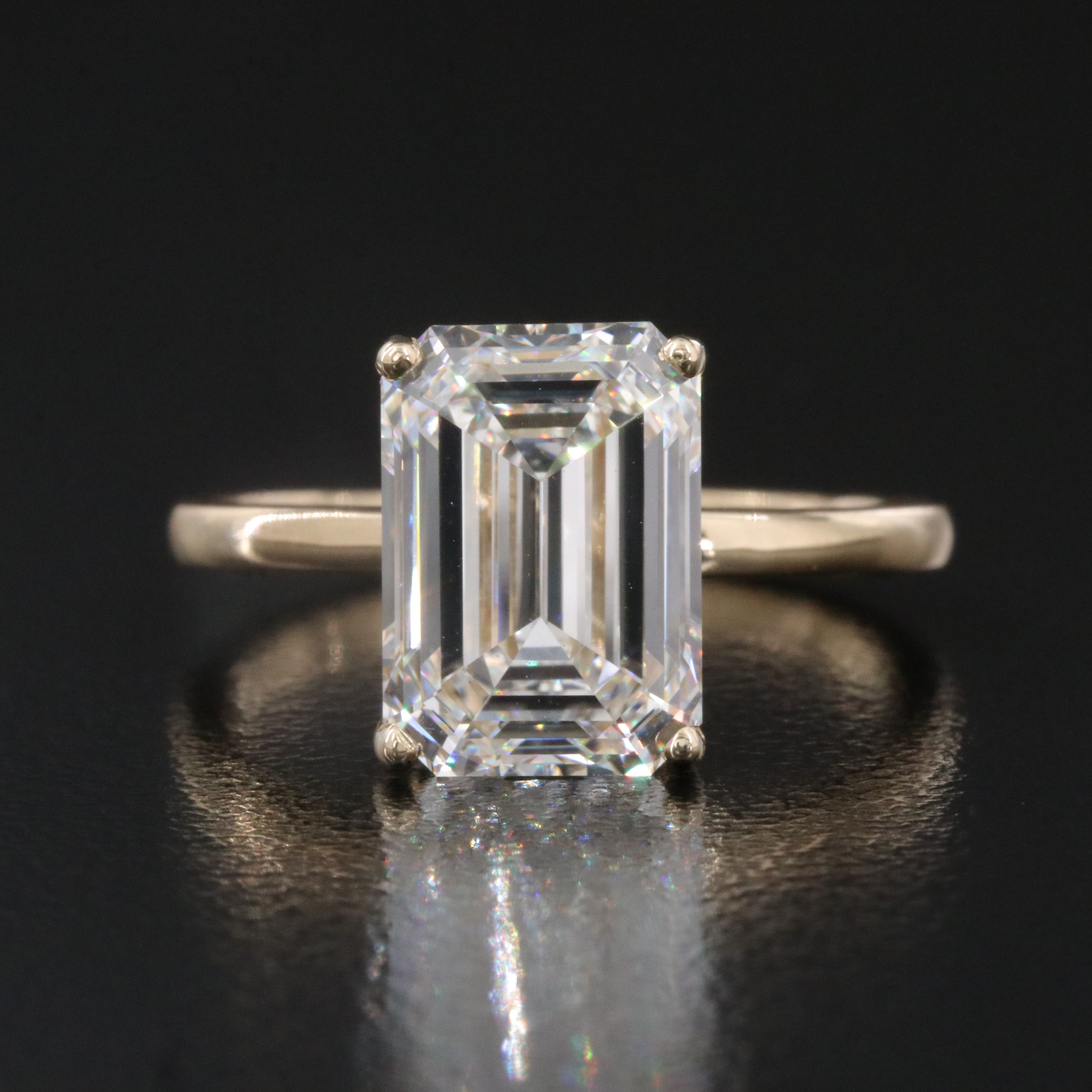 14K 4.04 CT Lab Grown Diamond Ring with IGI Report