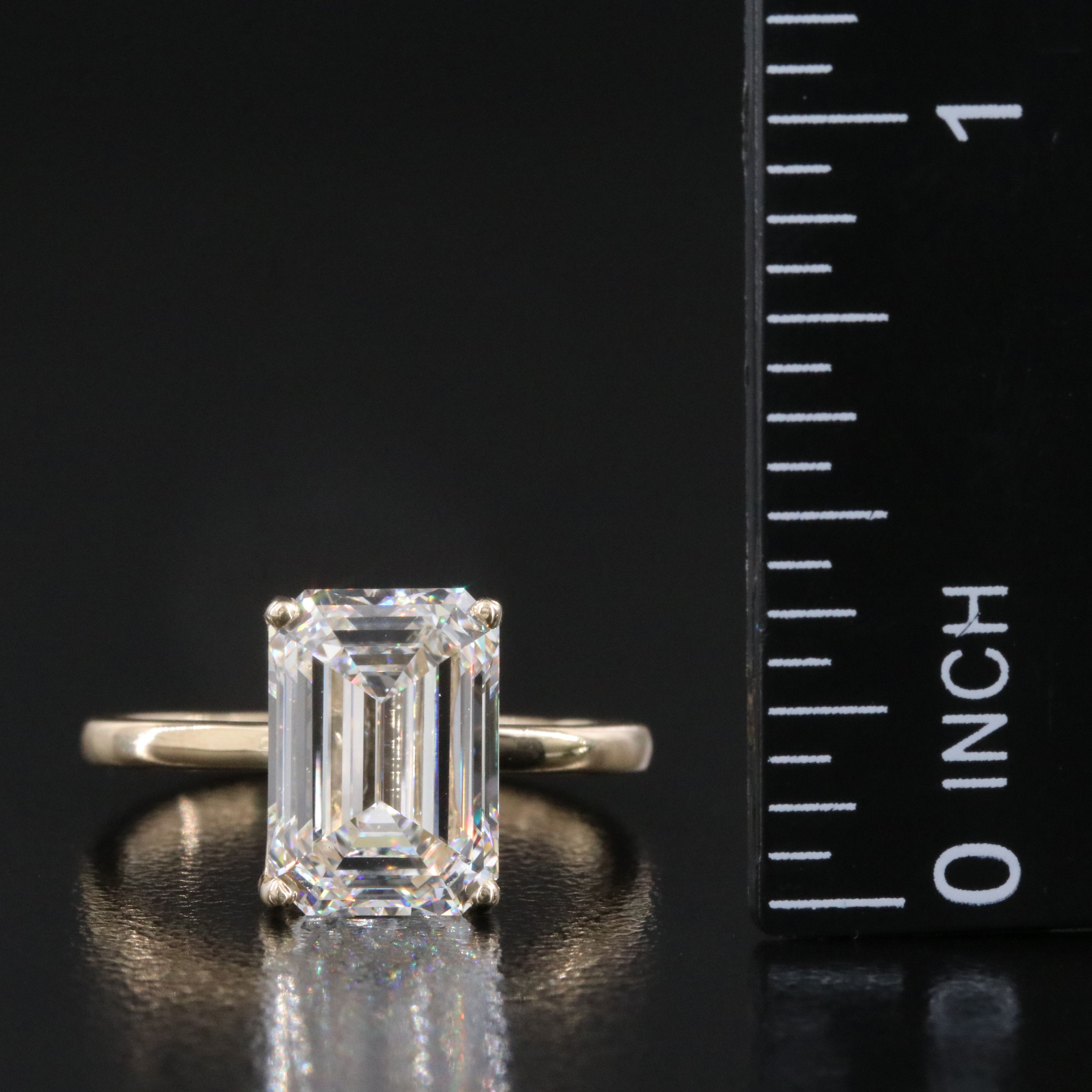14K 4.04 CT Lab Grown Diamond Ring with IGI Report