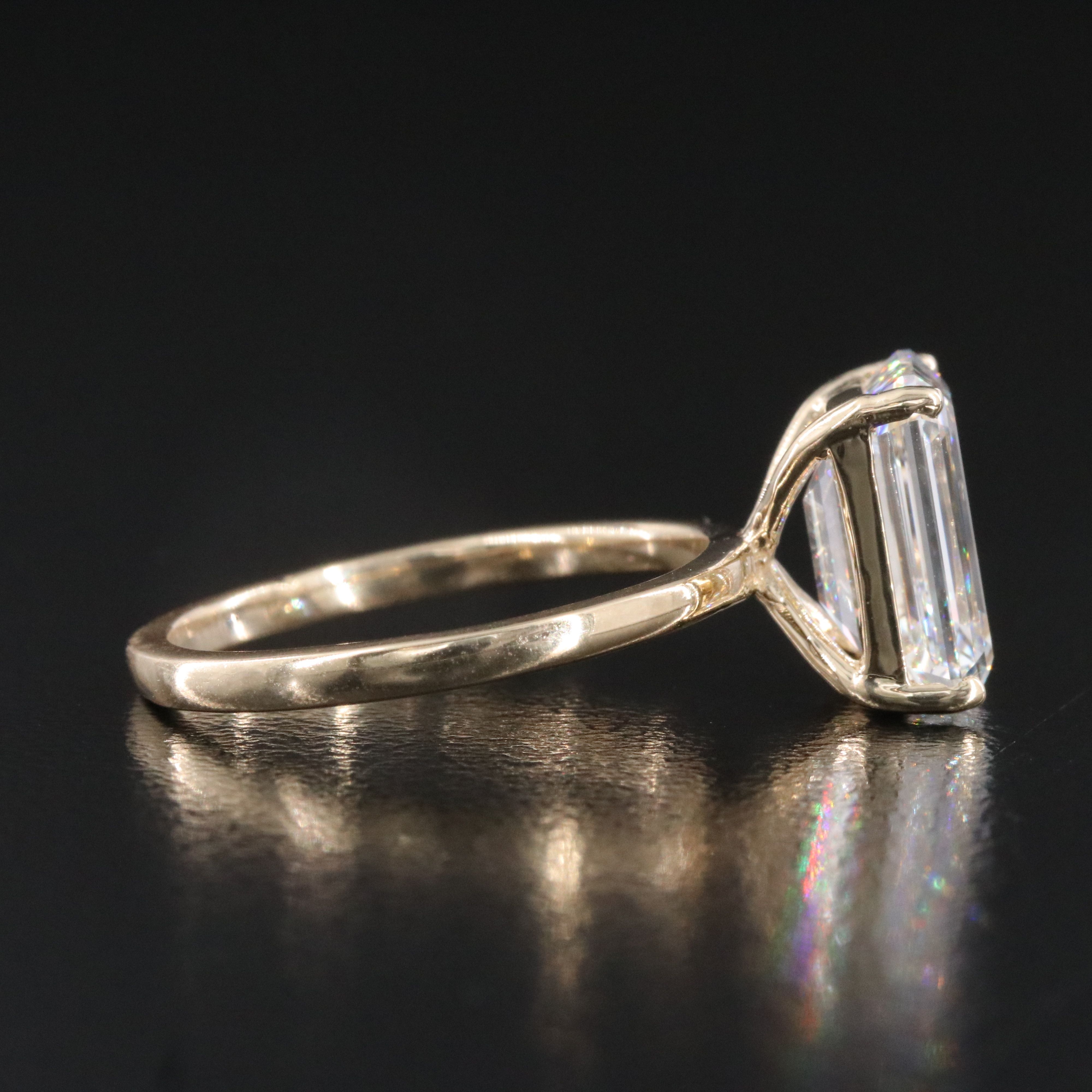 14K 4.04 CT Lab Grown Diamond Ring with IGI Report