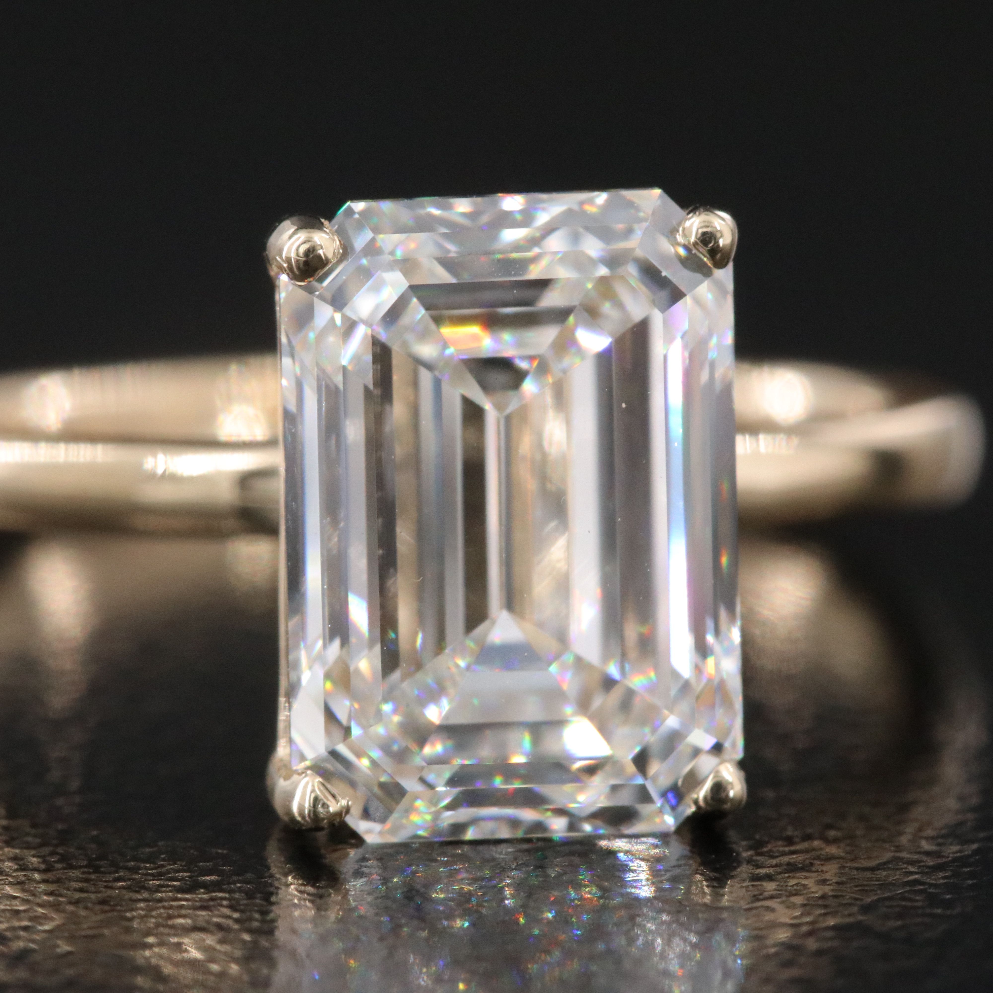 14K 4.04 CT Lab Grown Diamond Ring with IGI Report