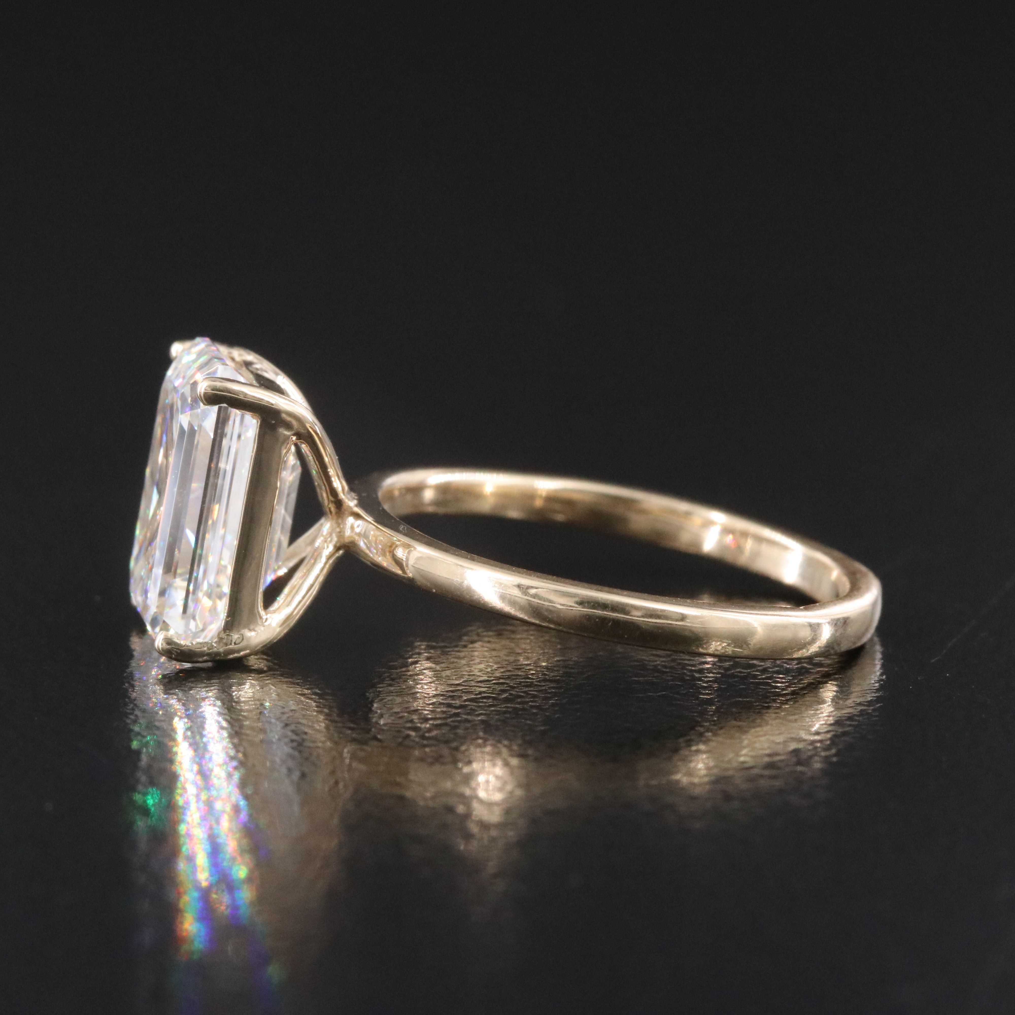 14K 4.04 CT Lab Grown Diamond Ring with IGI Report