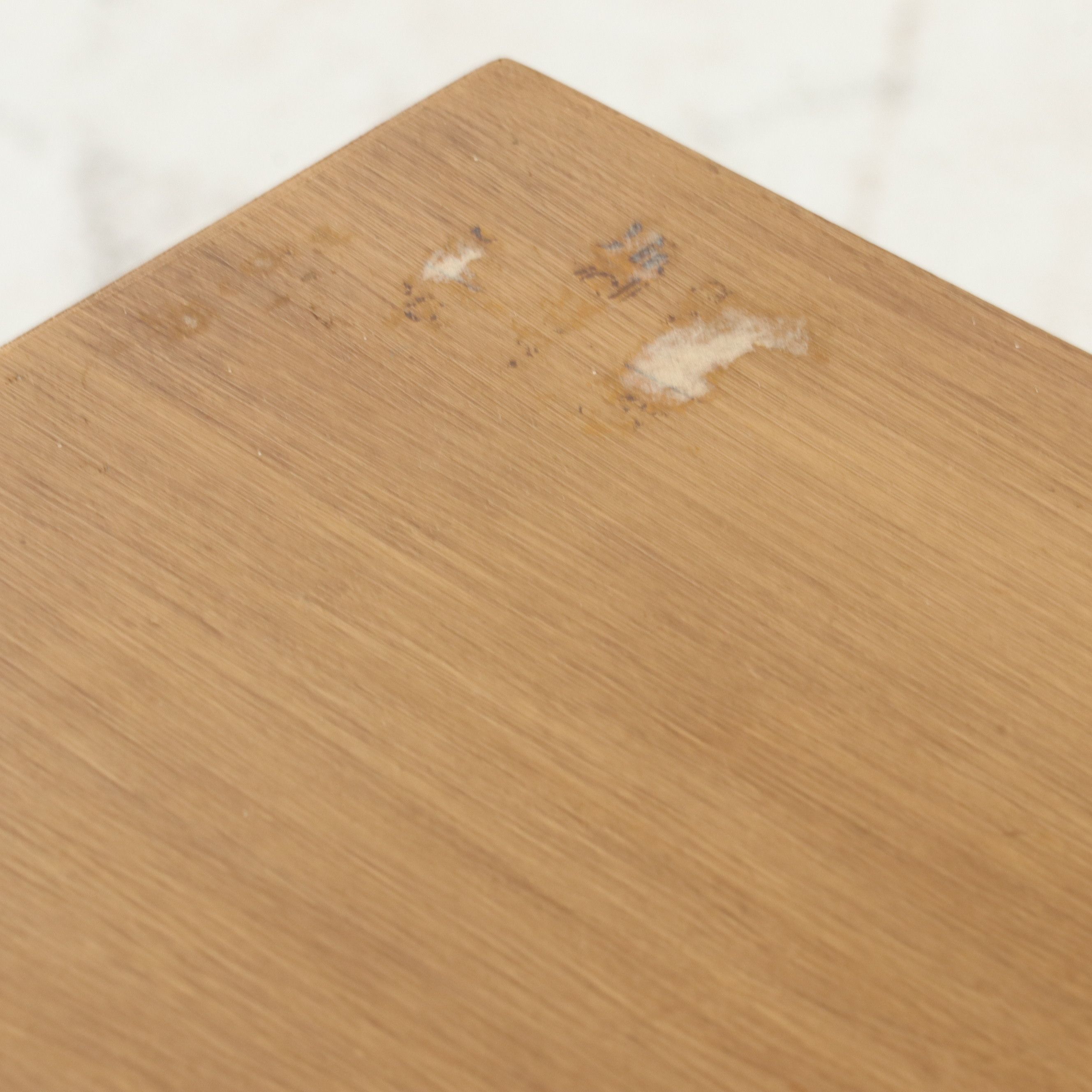 Pair of Mid Century Modern "Step" Nightstands with Leaf Hardware