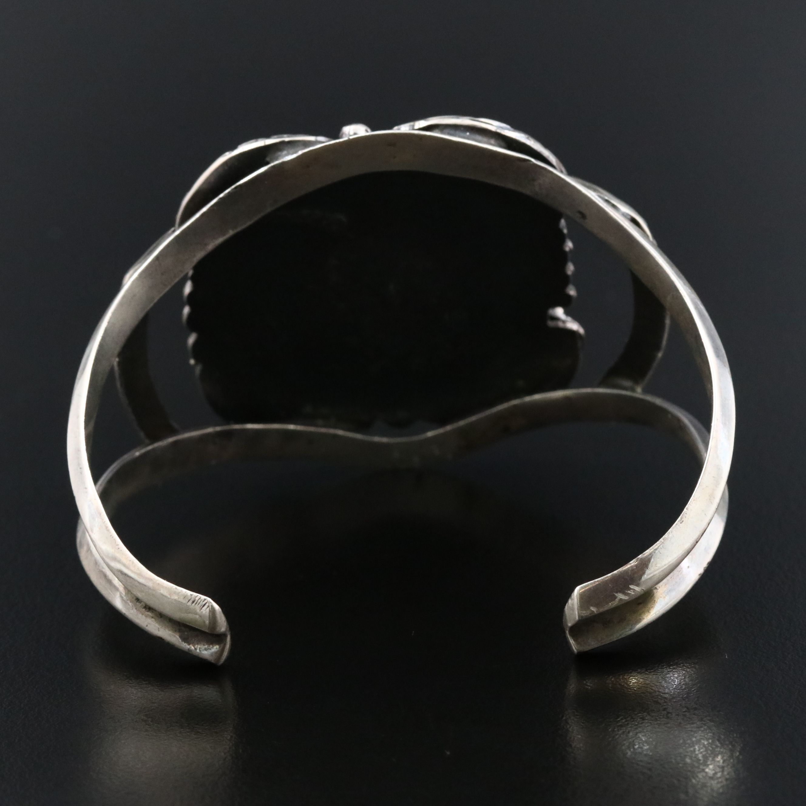 Southwestern Sterling Chrysocolla in Chalcedony Cuff