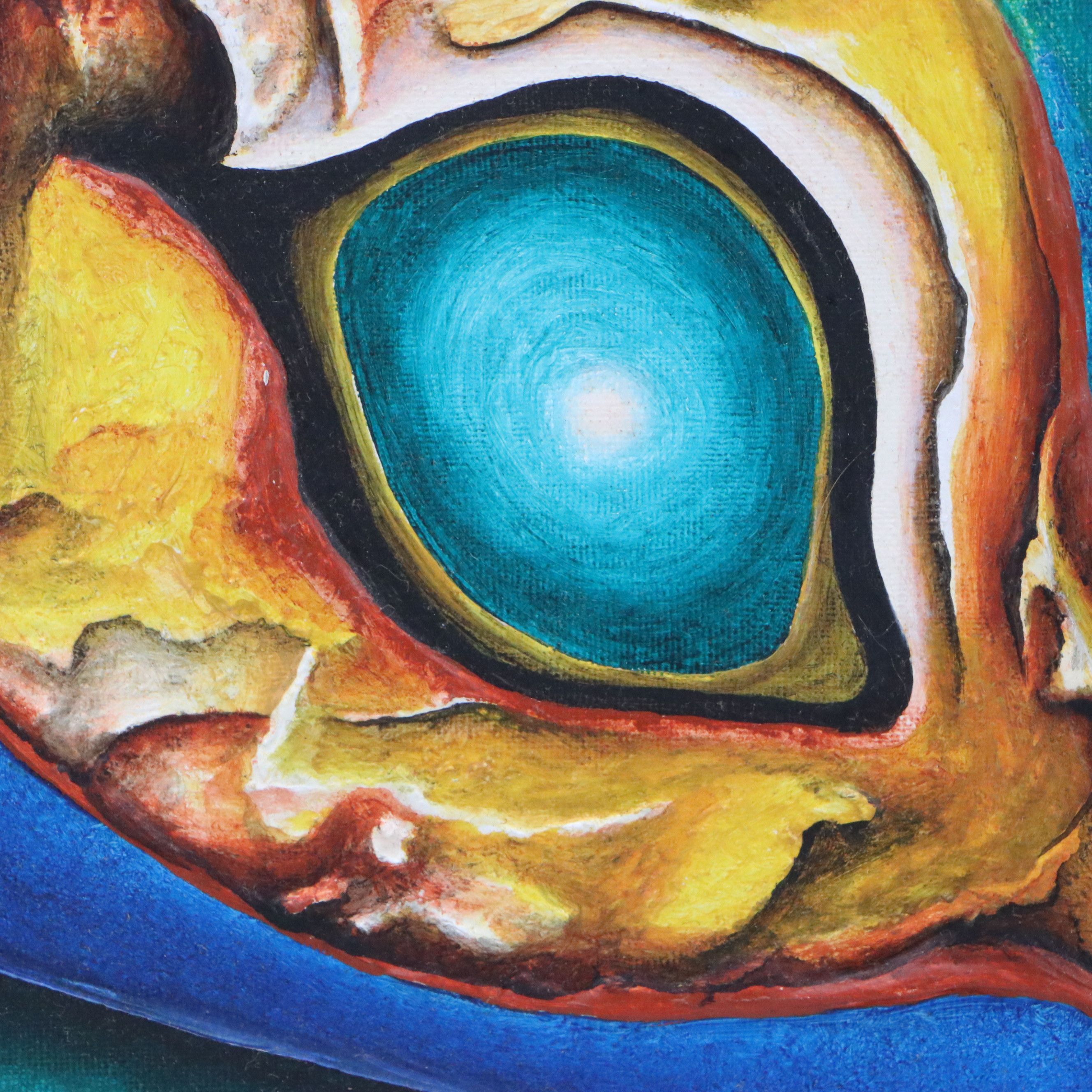 Jan Vasa Oil Painting of Textural Abstraction, 2002