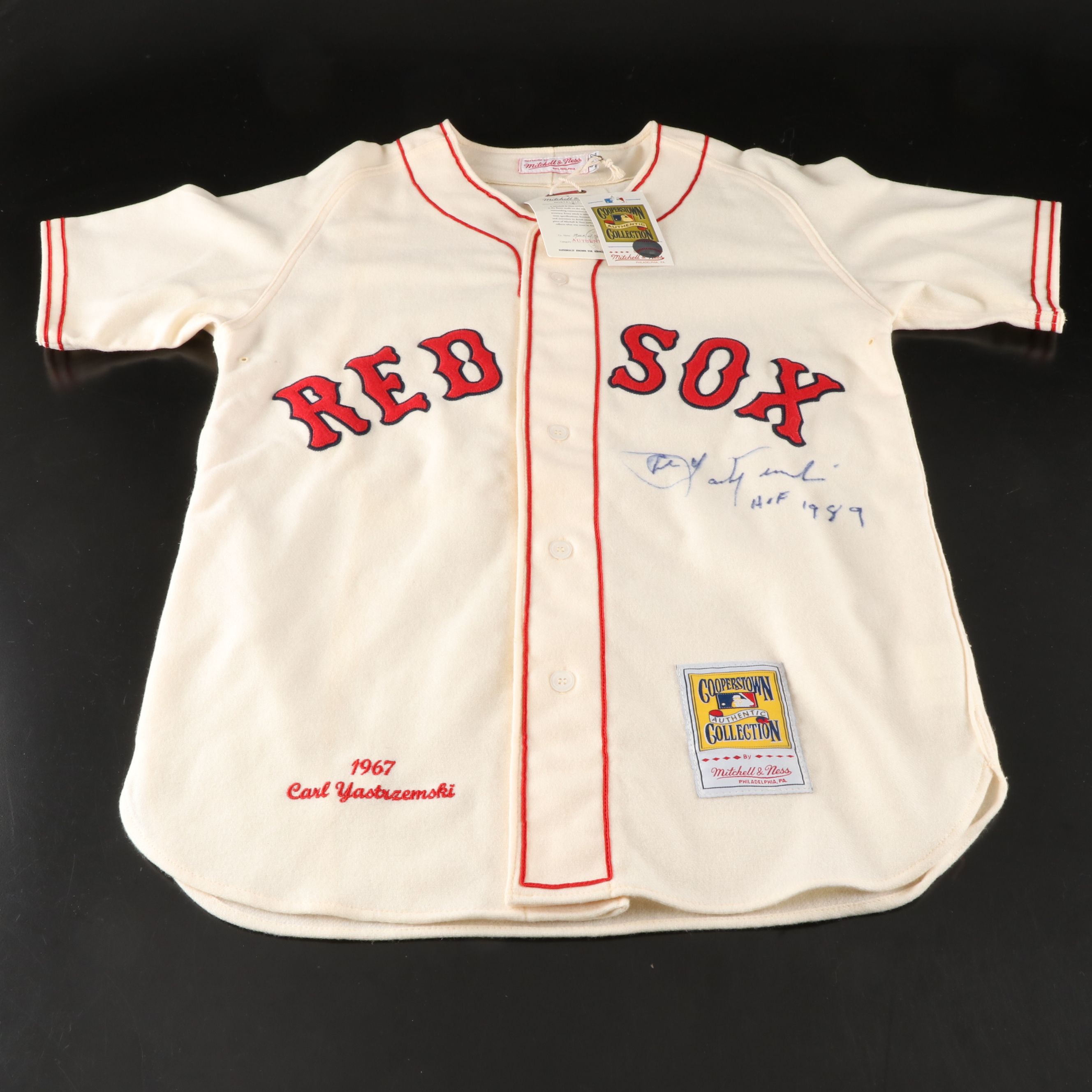 Carl Yastrzemski Signed Boston Red Sox Mitchell & Ness Baseball Jersey