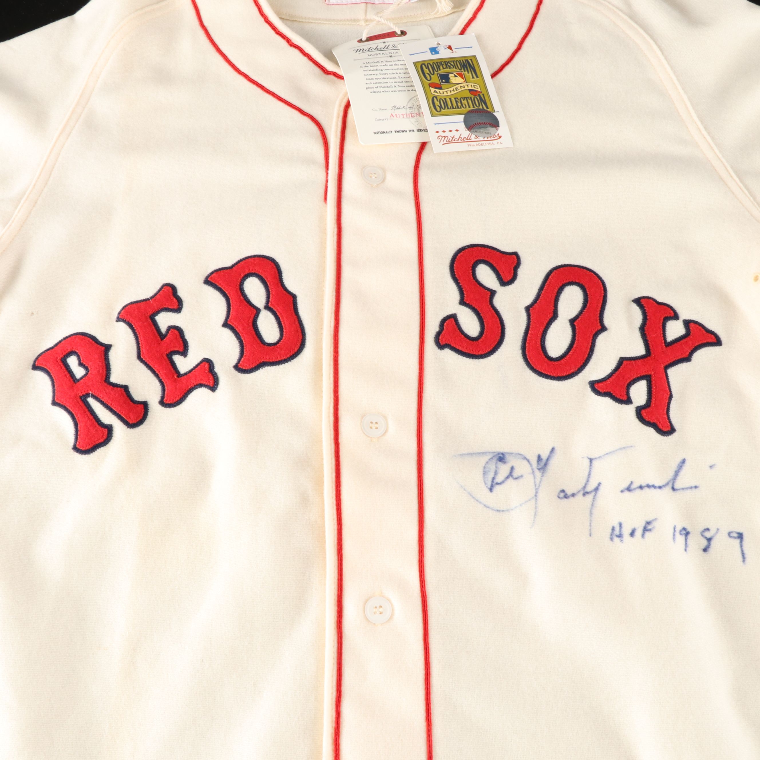 Carl Yastrzemski Signed Boston Red Sox Mitchell & Ness Baseball Jersey