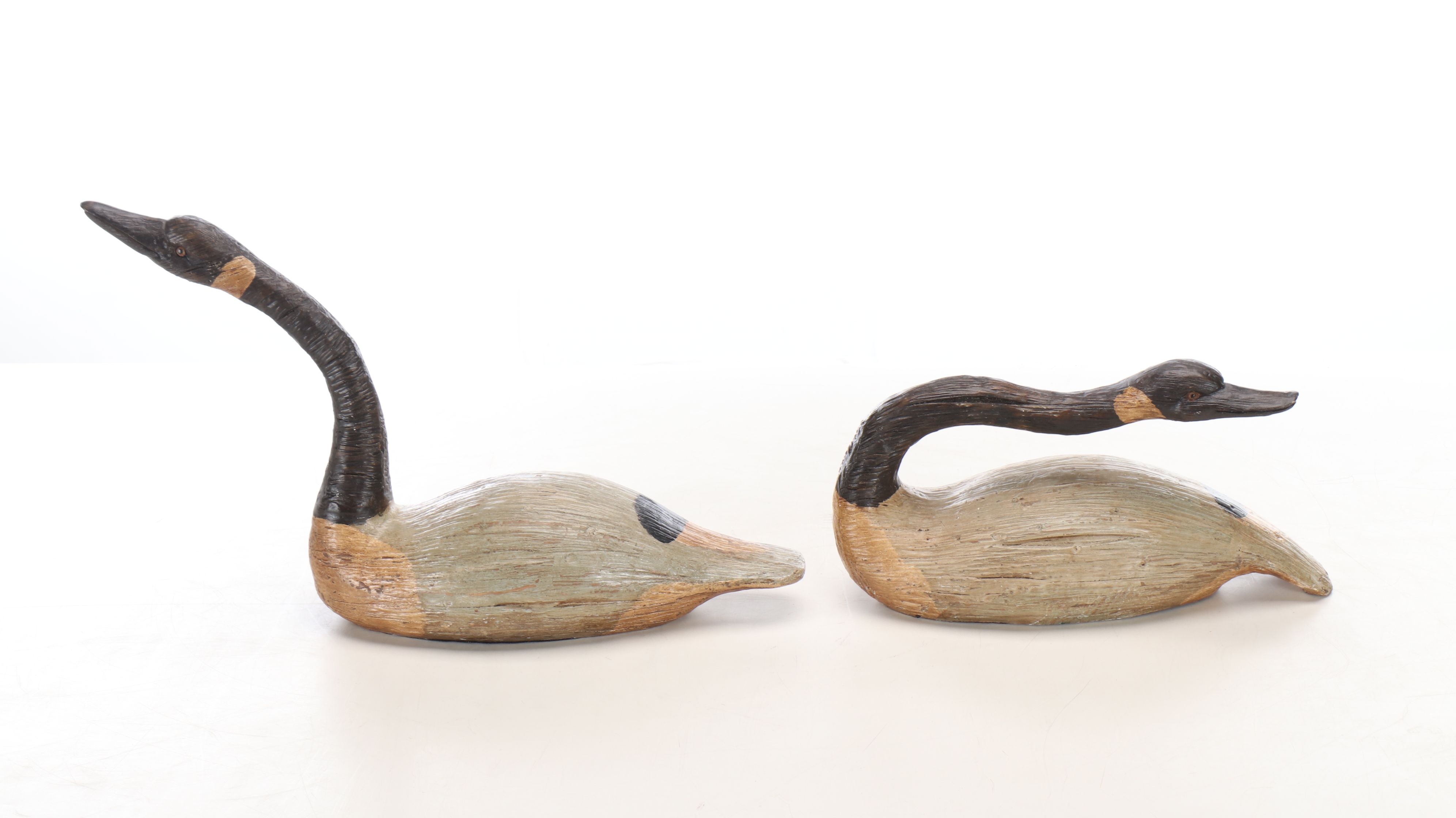 Primitive Wooden Goose and Duck Decorative Decoys