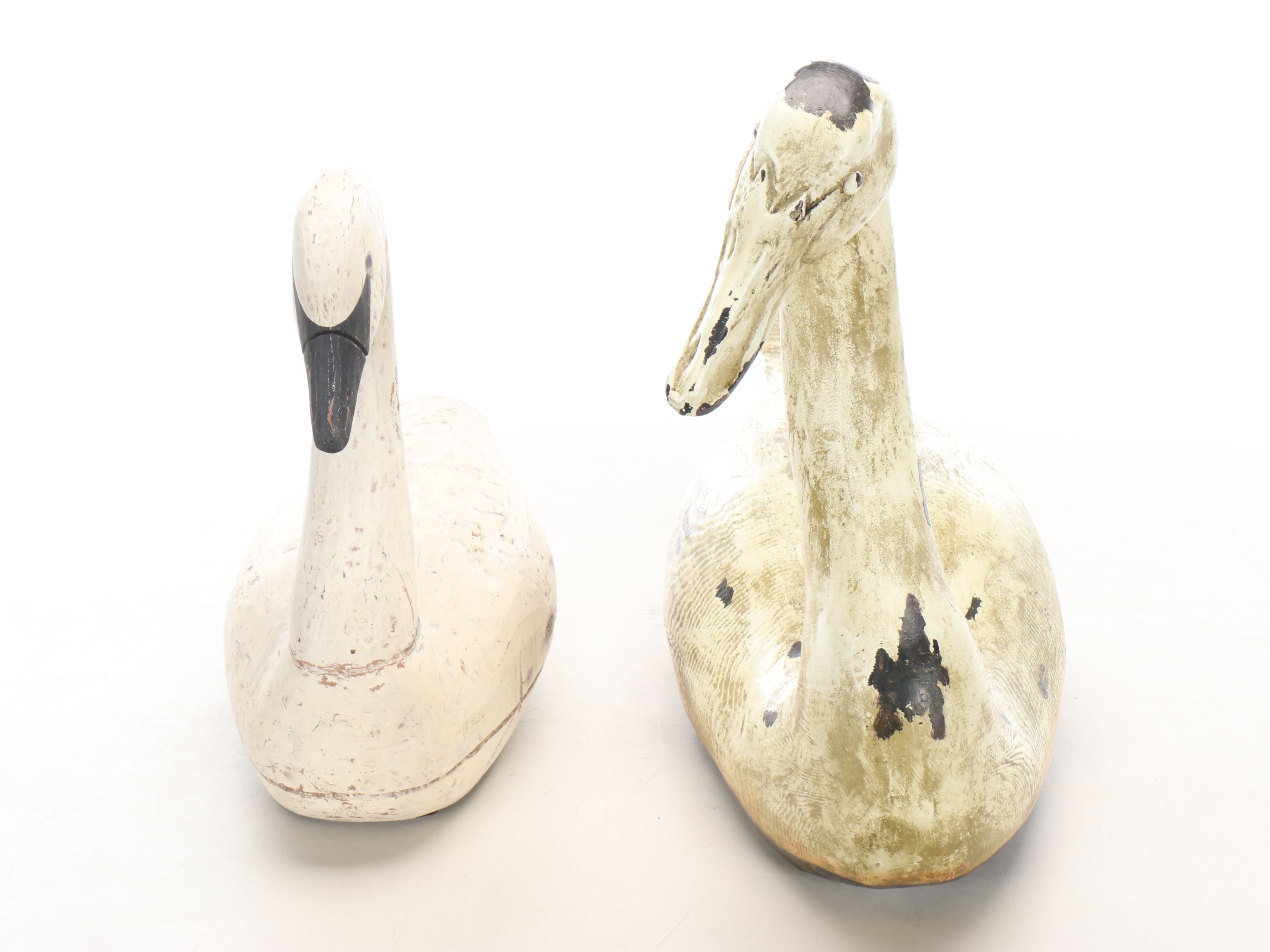 Primitive Wooden Goose and Duck Decorative Decoys
