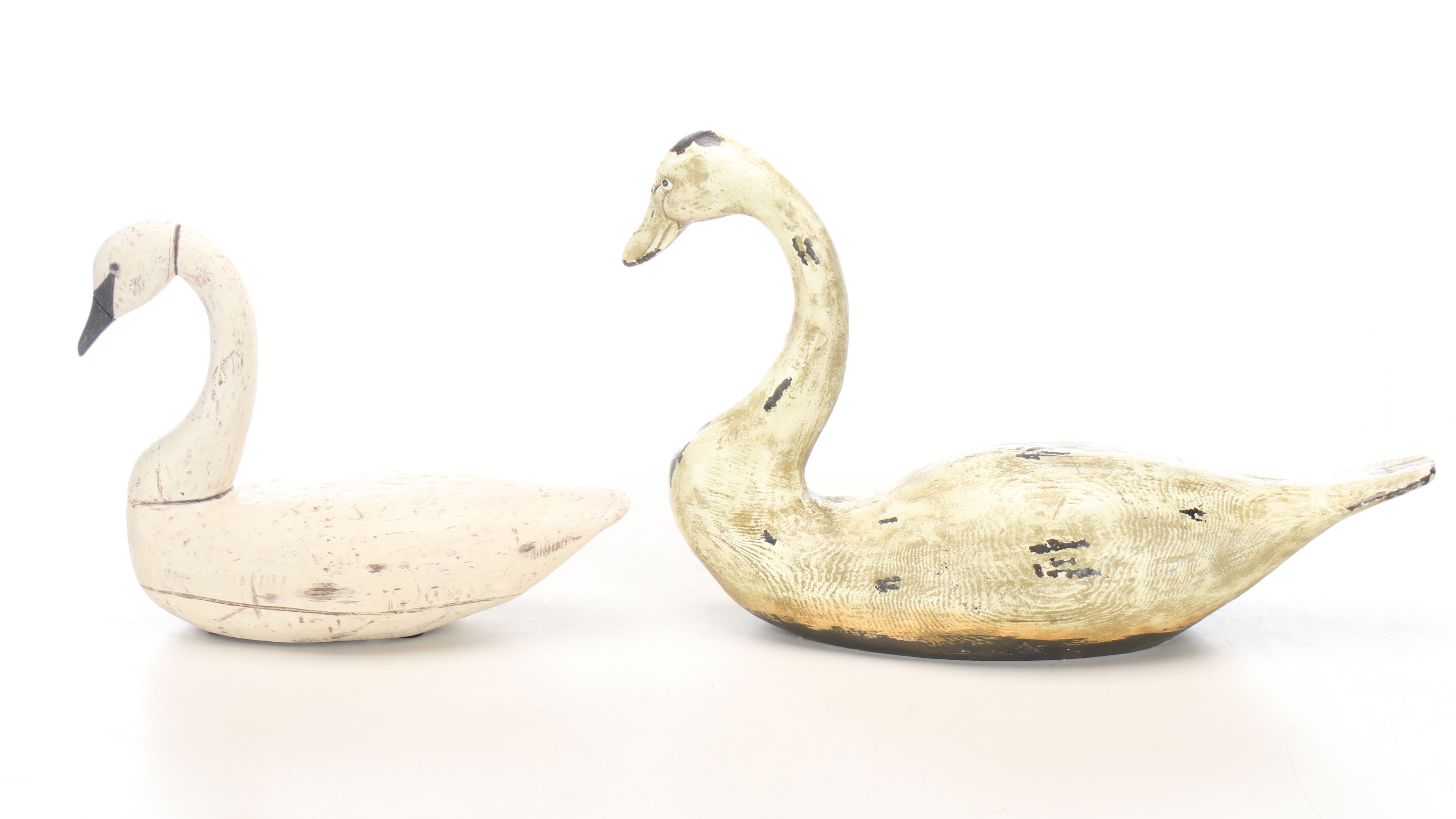 Primitive Wooden Goose and Duck Decorative Decoys