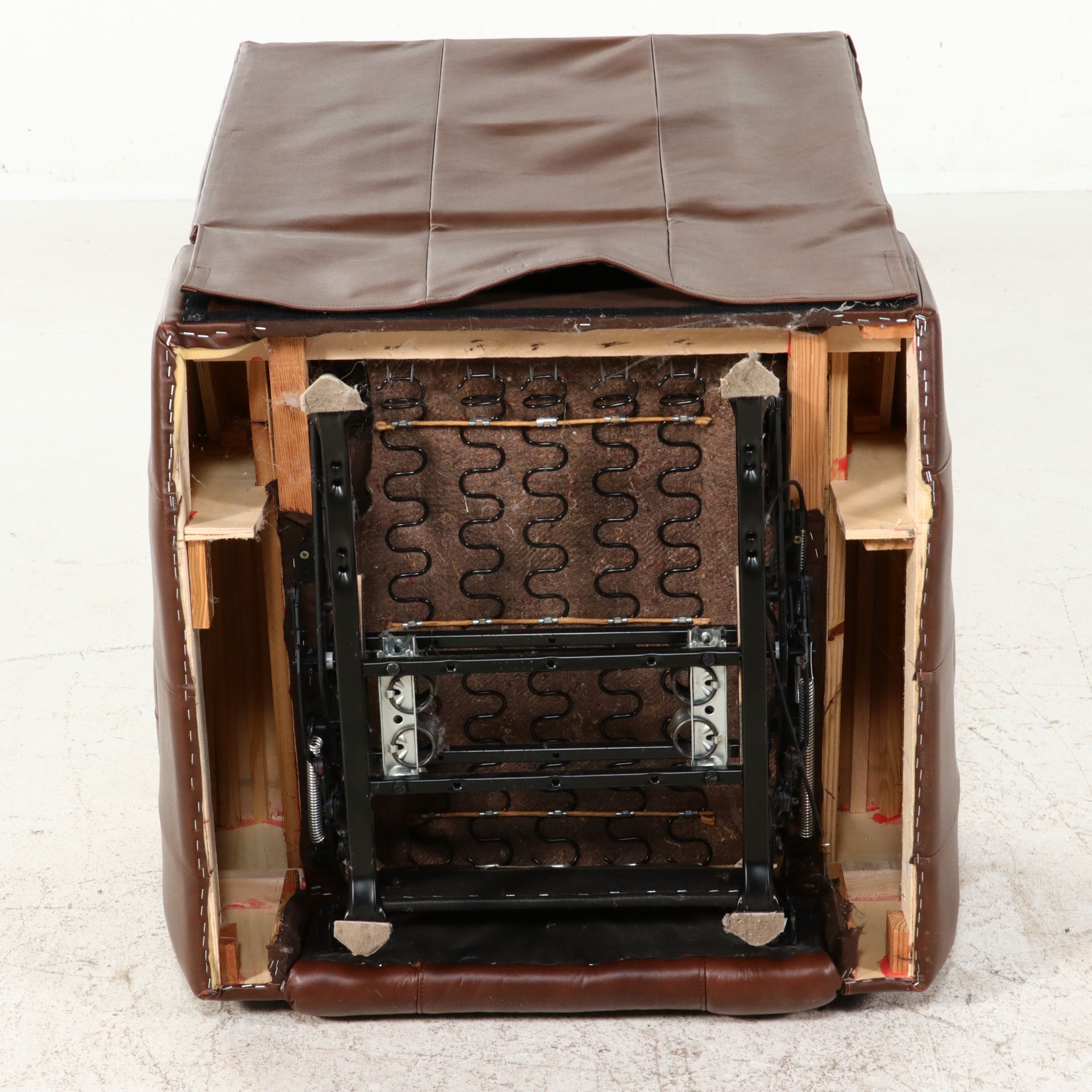 Contemporary Overstuffed Leather Rocker Recliner, 21st Century