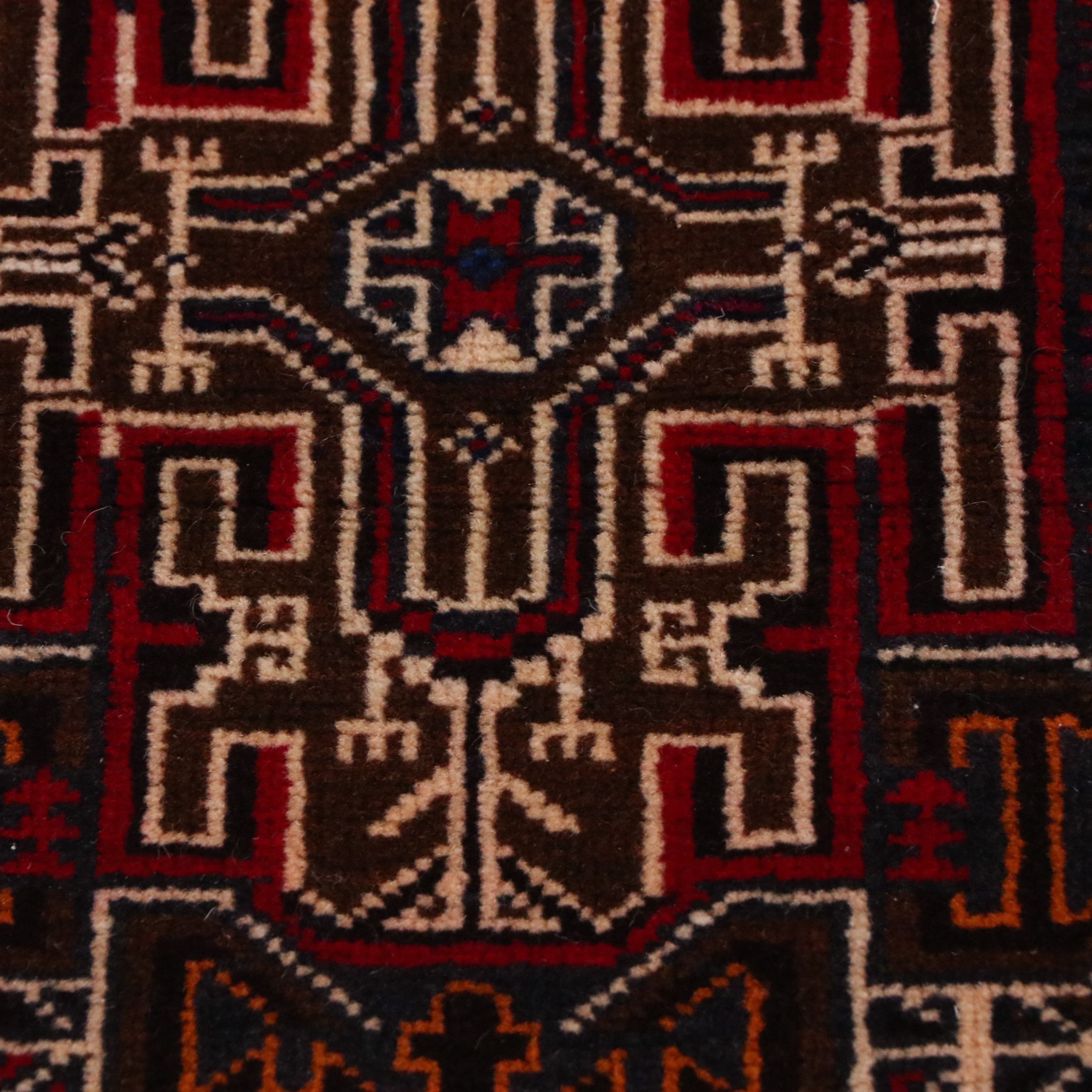 2'9 x 5'1 Hand-Knotted Afghan Baluch Accent Rug