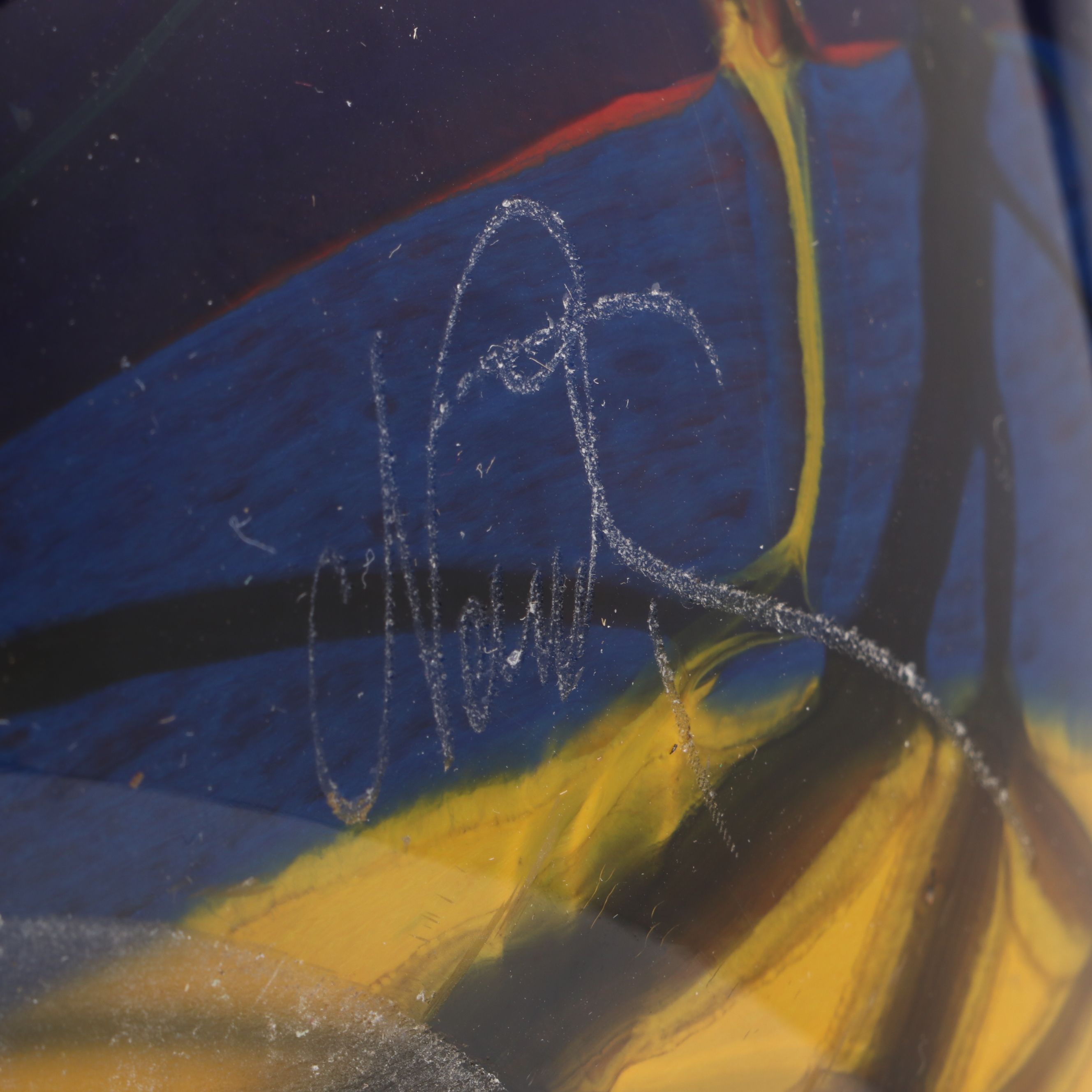 Loan Nemtoi (Romanian, b. 1964) Signed Art Glass Handkerchief Bowl