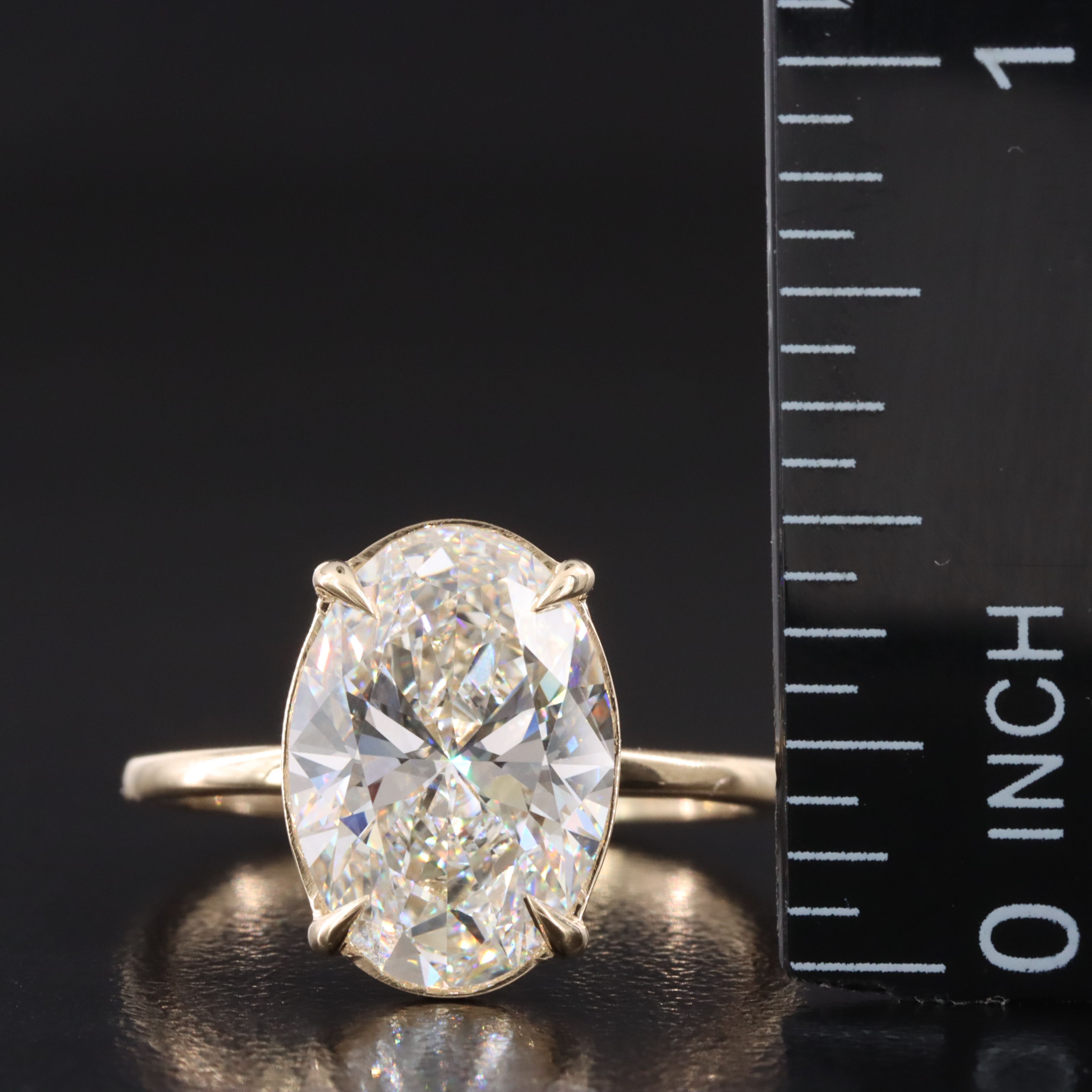 14K 4.02 CT Lab Grown Diamond Ring with IGI Report