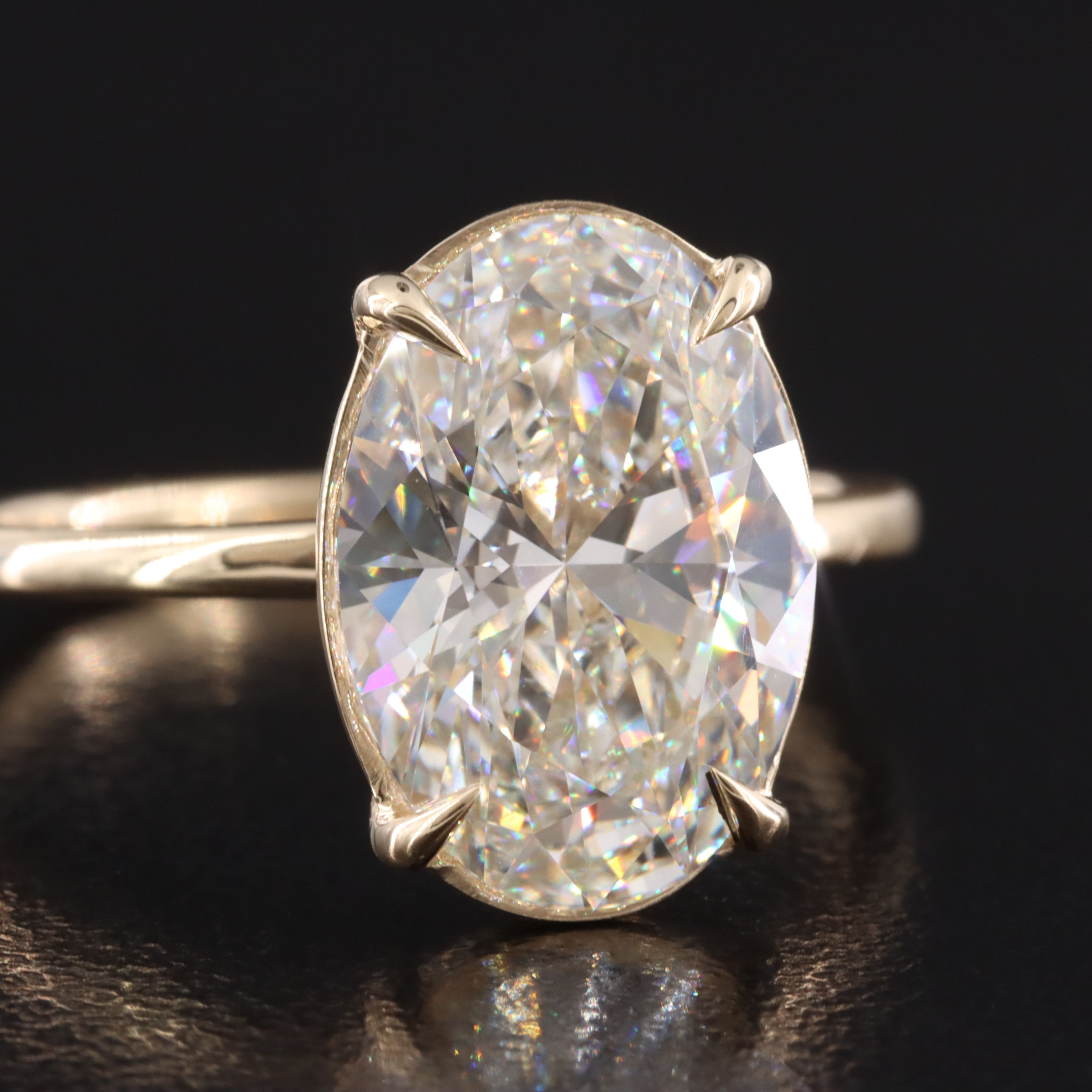 14K 4.02 CT Lab Grown Diamond Ring with IGI Report