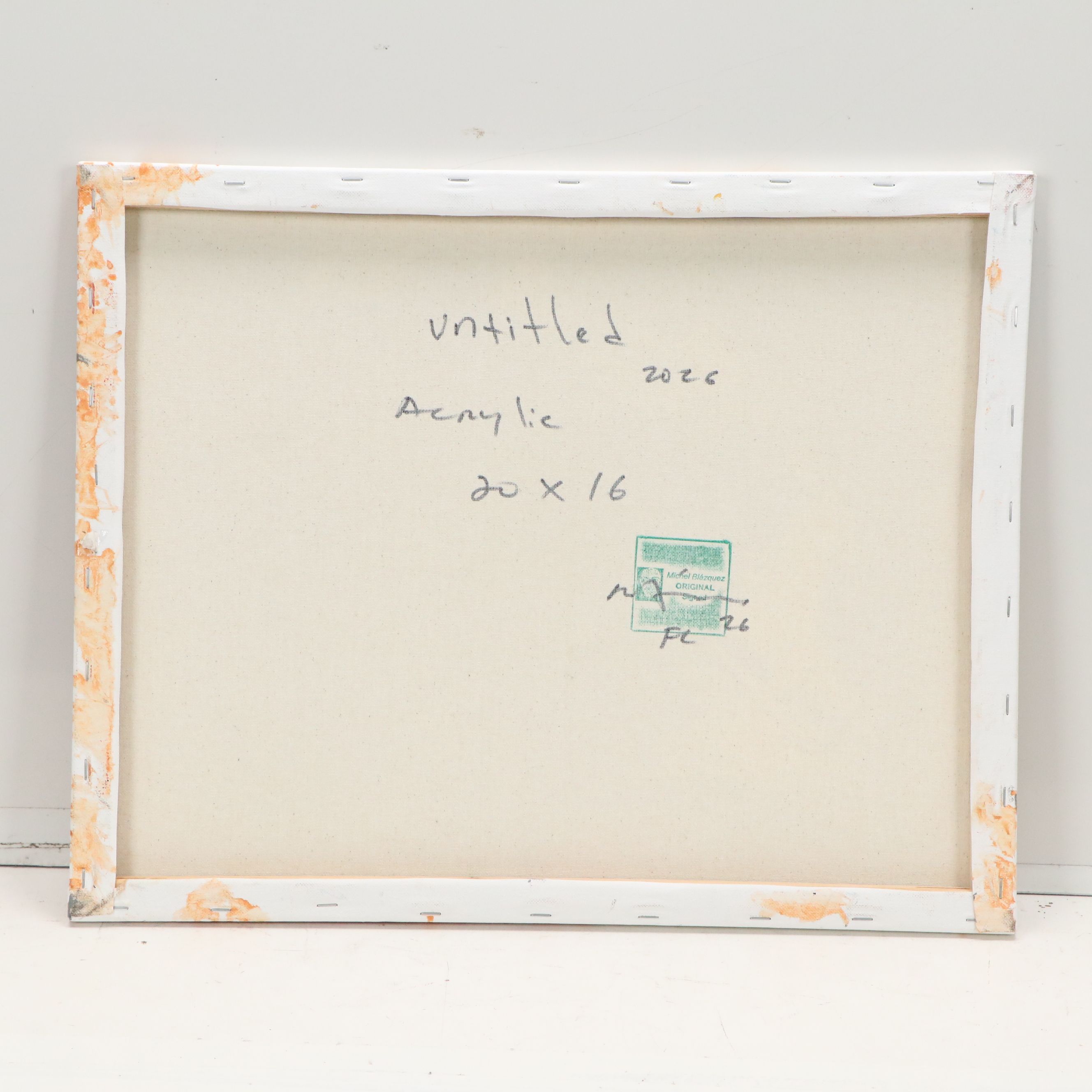 Michel Blázquez Acrylic Painting "Untitled," 2026