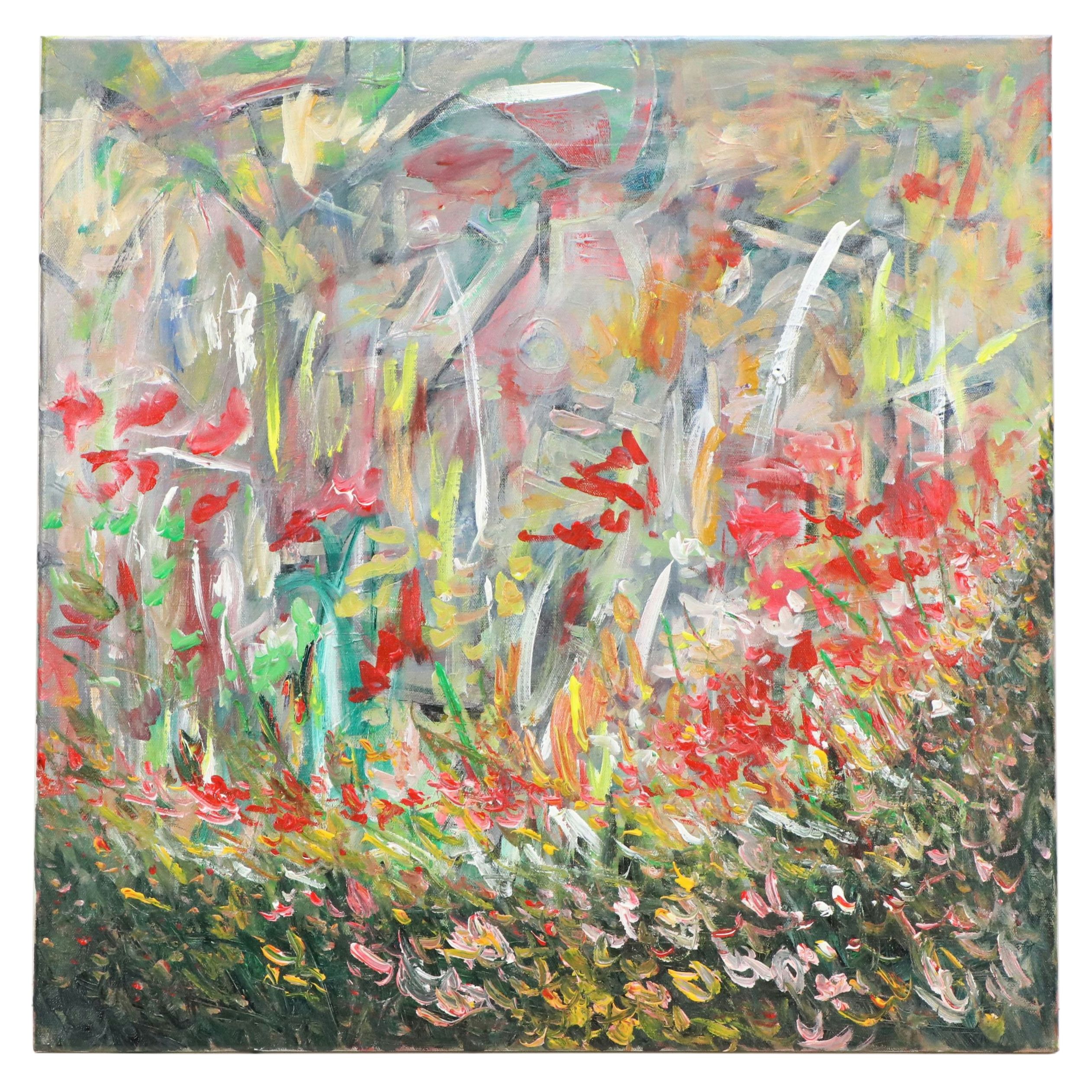 Saul Gefen Acrylic Painting "Rising Garden," 2026