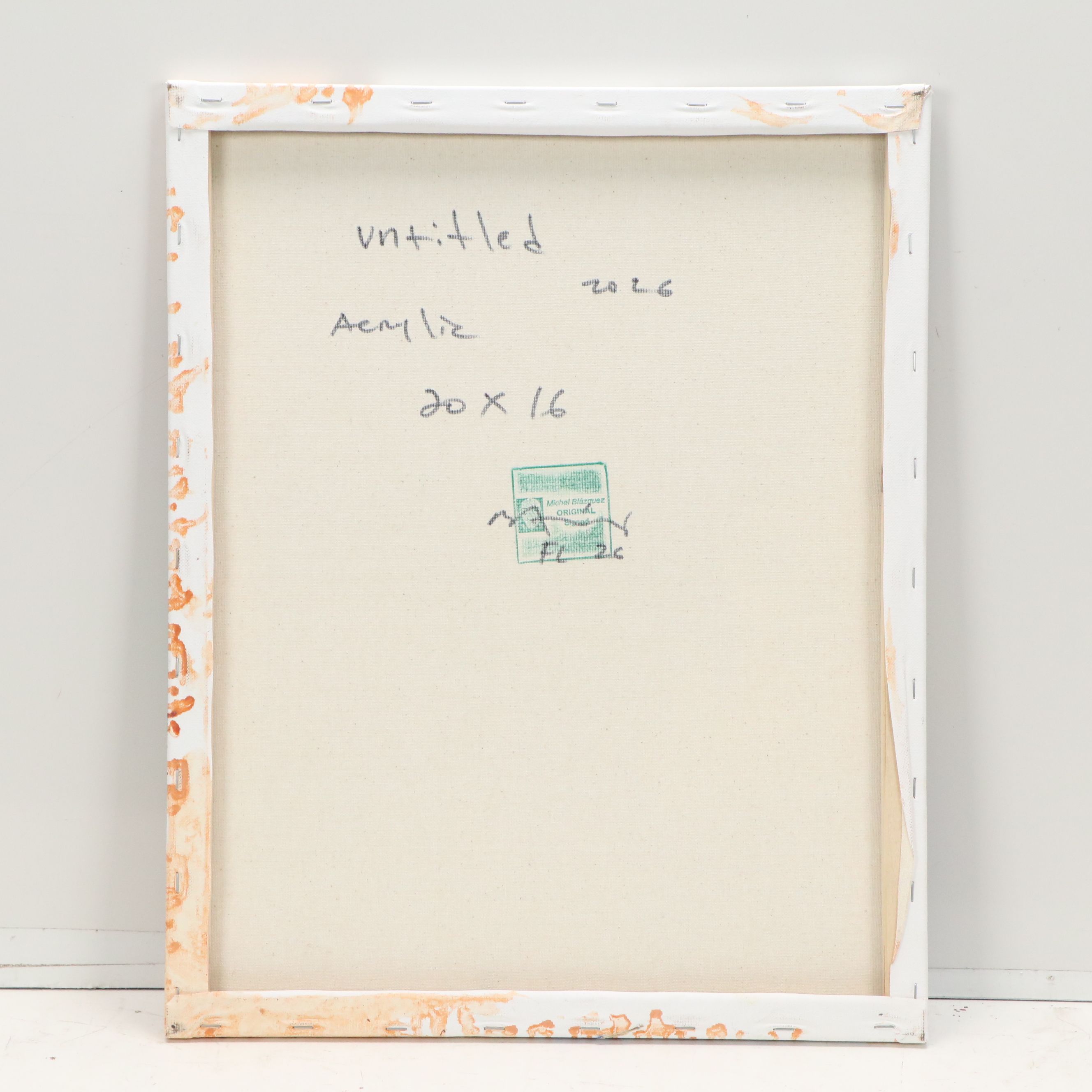 Michel Blázquez Acrylic Painting "Untitled," 2026
