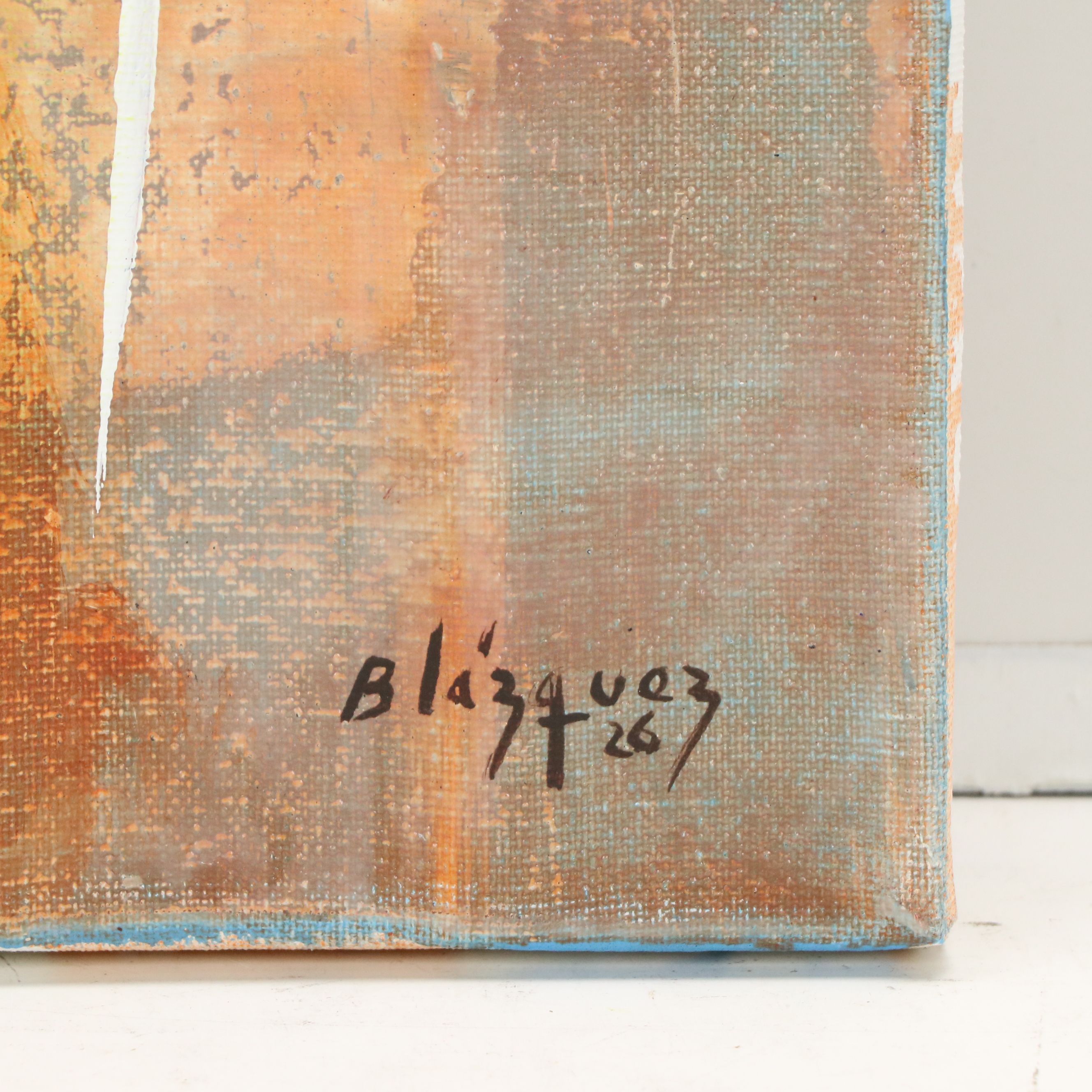 Michel Blázquez Acrylic Painting "Untitled," 2026