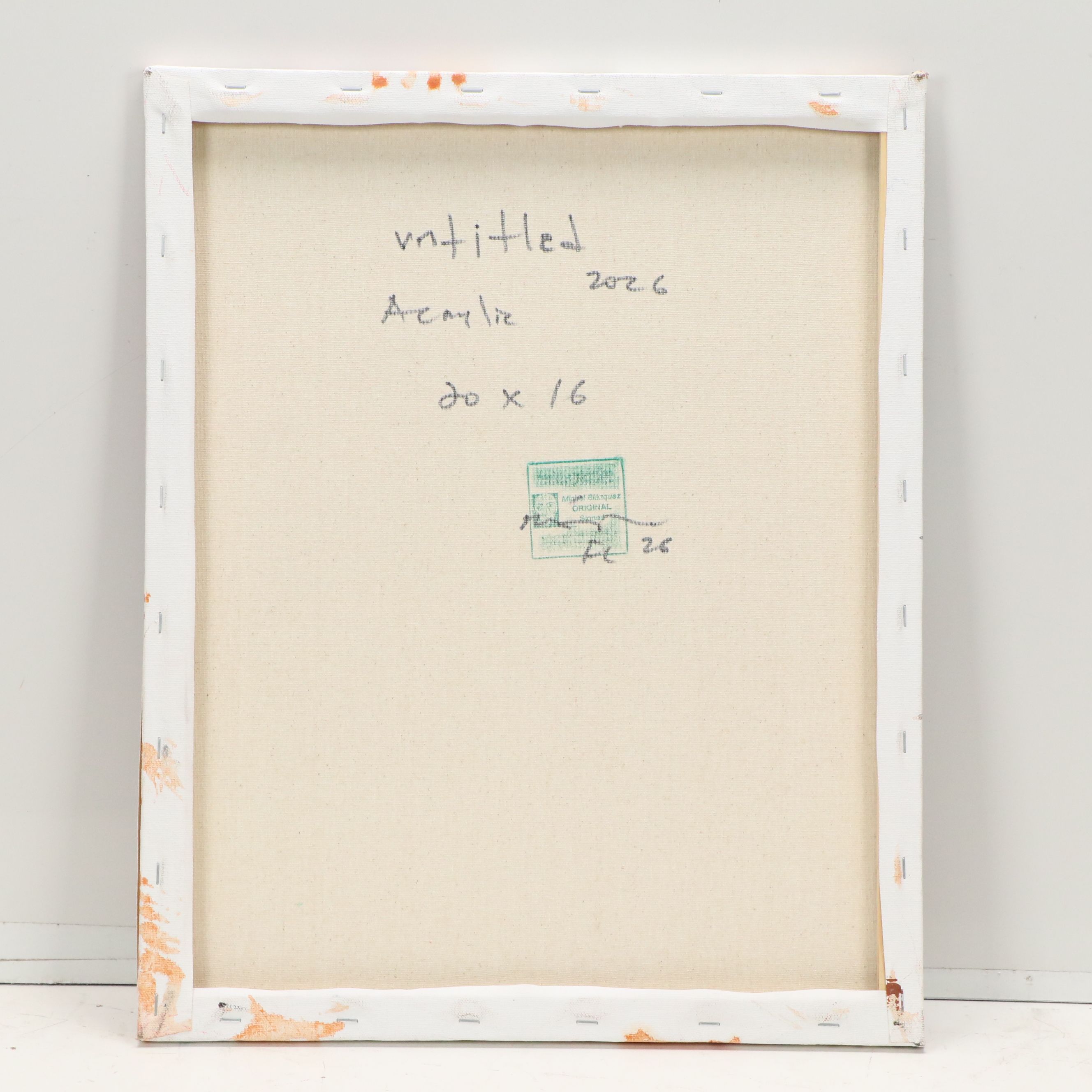 Michel Blázquez Acrylic Painting "Untitled," 2026