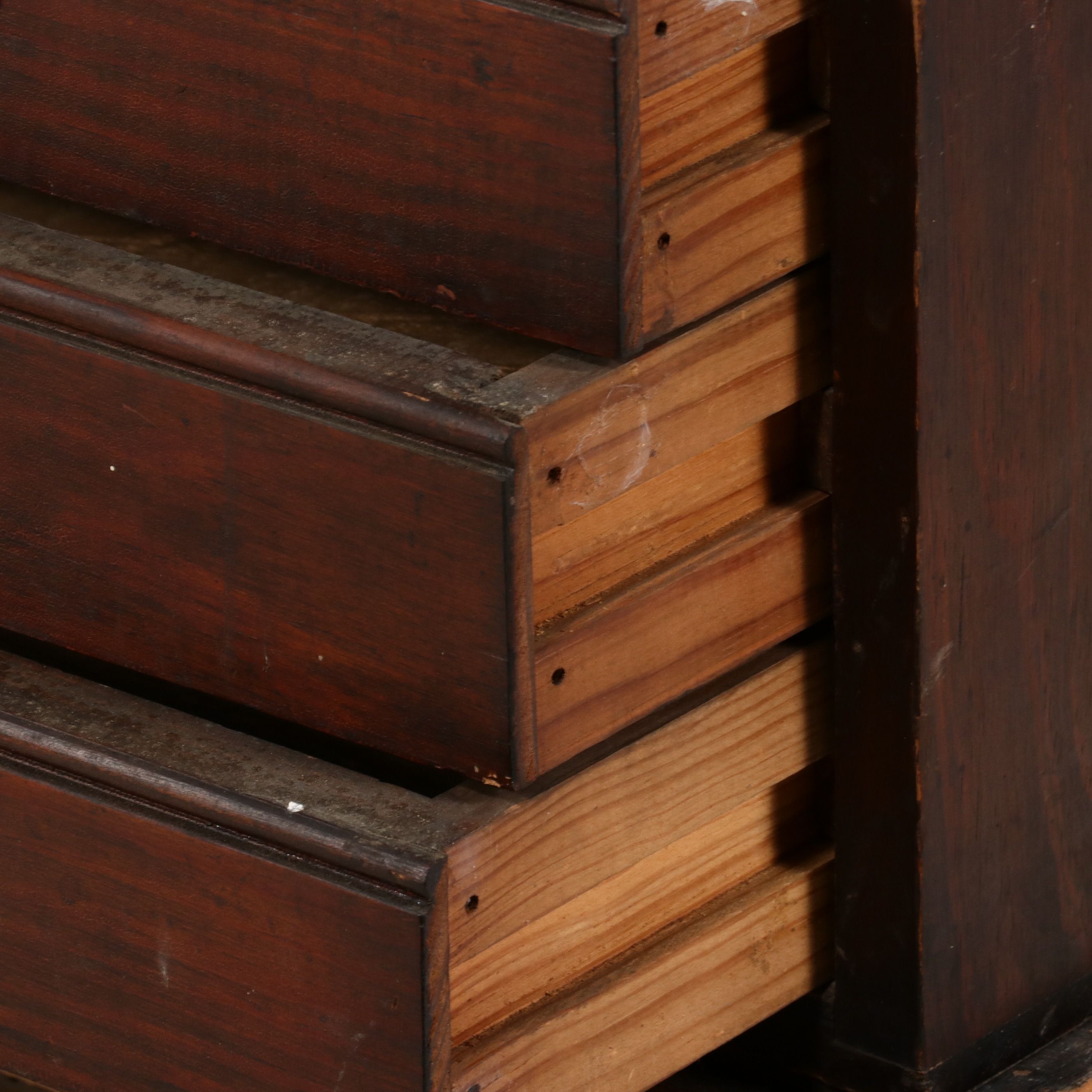 Industrial Multi-Drawer Wooden Workshop Cabinet, Early 20th Century