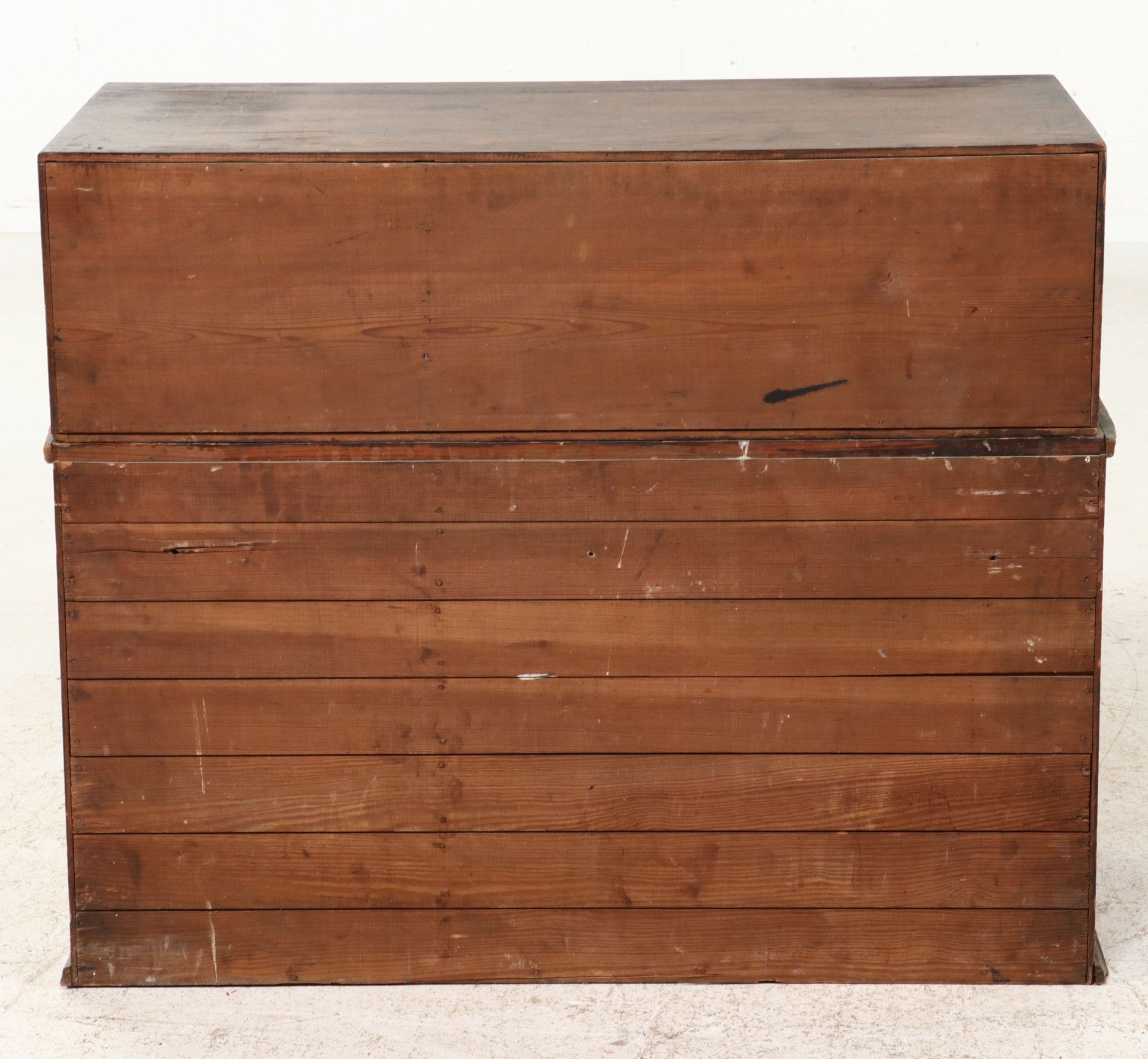Industrial Multi-Drawer Wooden Workshop Cabinet, Early 20th Century