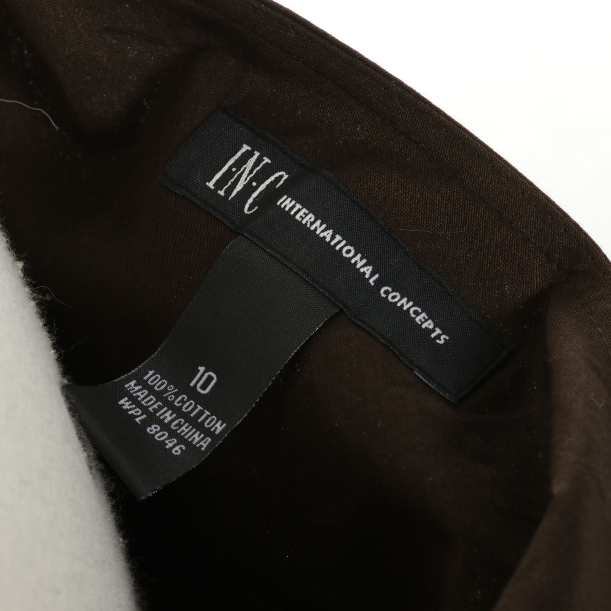 INC International Concepts Tiered Ruffle Espresso Brown Midi Skirt, Size 10