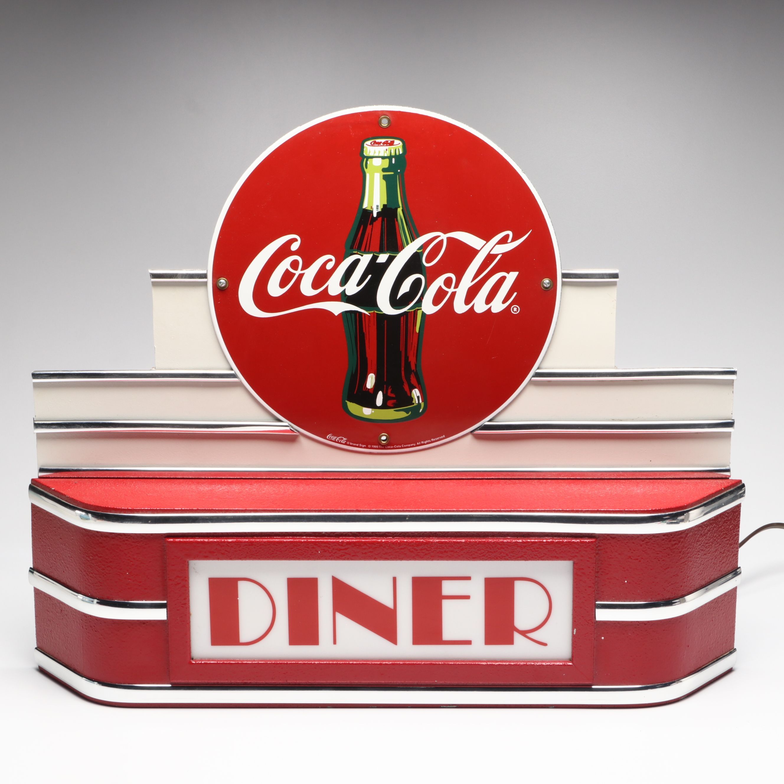 Coca-Cola Retro Illuminated Diner Sign, 1999