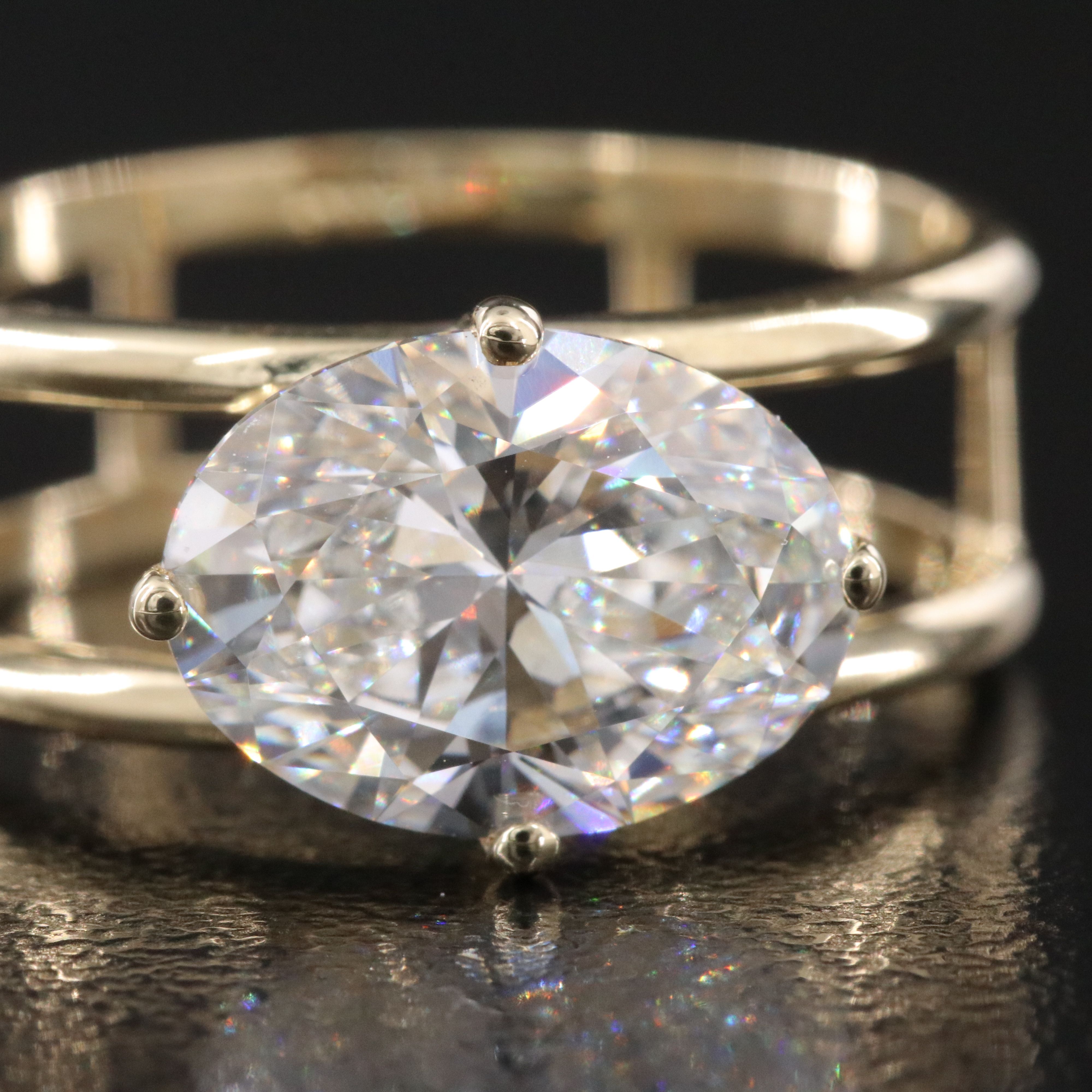 14K 3.04 CT Lab Grown Diamond Ring with IGI Report