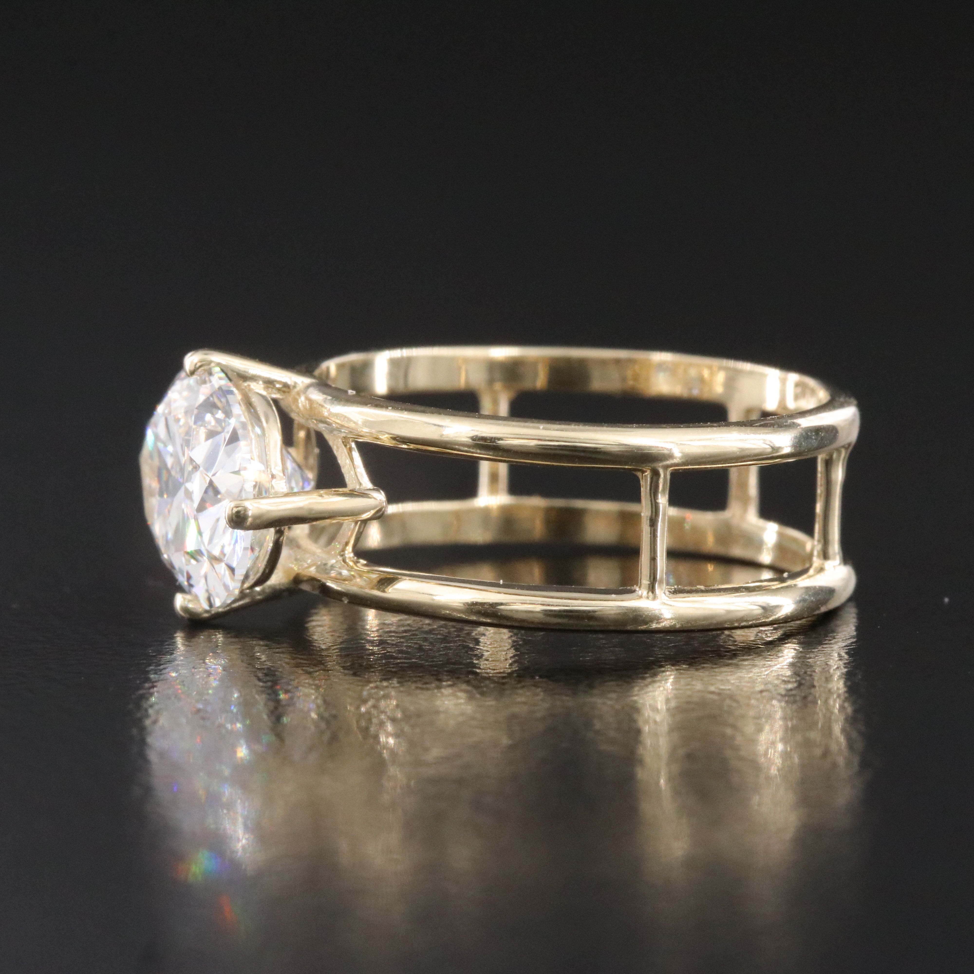 14K 3.04 CT Lab Grown Diamond Ring with IGI Report