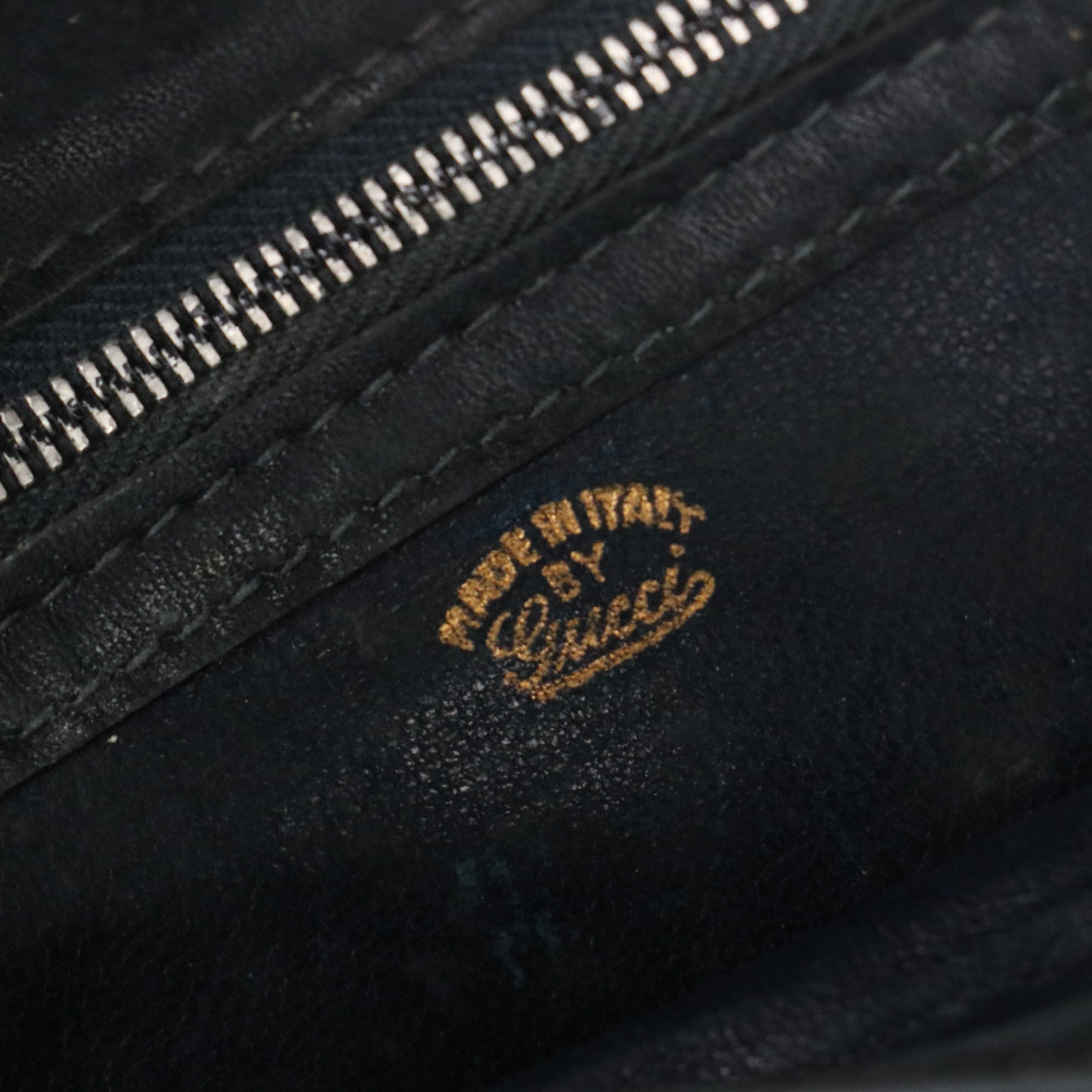 Gucci Half-Horsebit Dome Clutch Wallet in Navy GG Jacquard Canvas, circa 1960