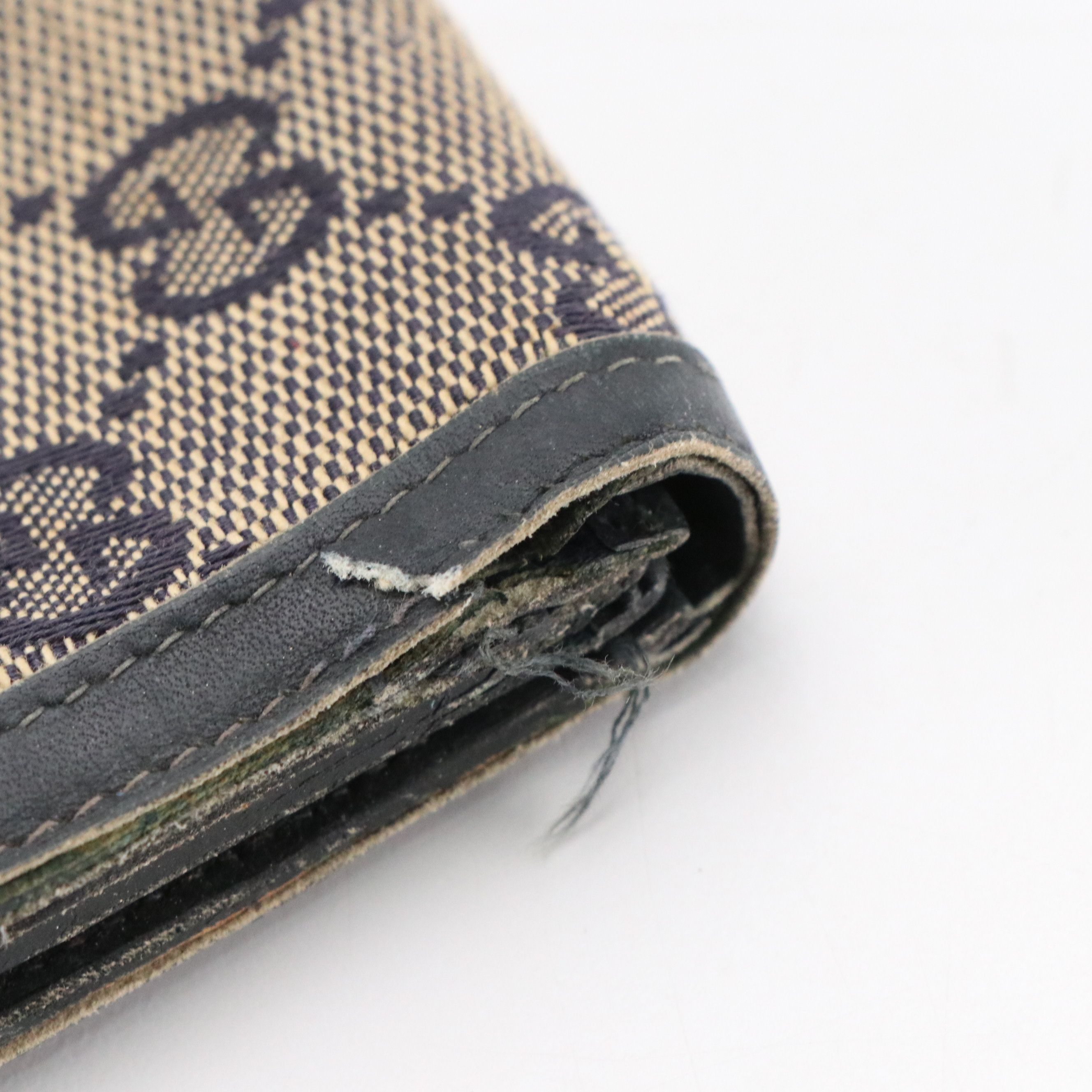 Gucci Half-Horsebit Dome Clutch Wallet in Navy GG Jacquard Canvas, circa 1960