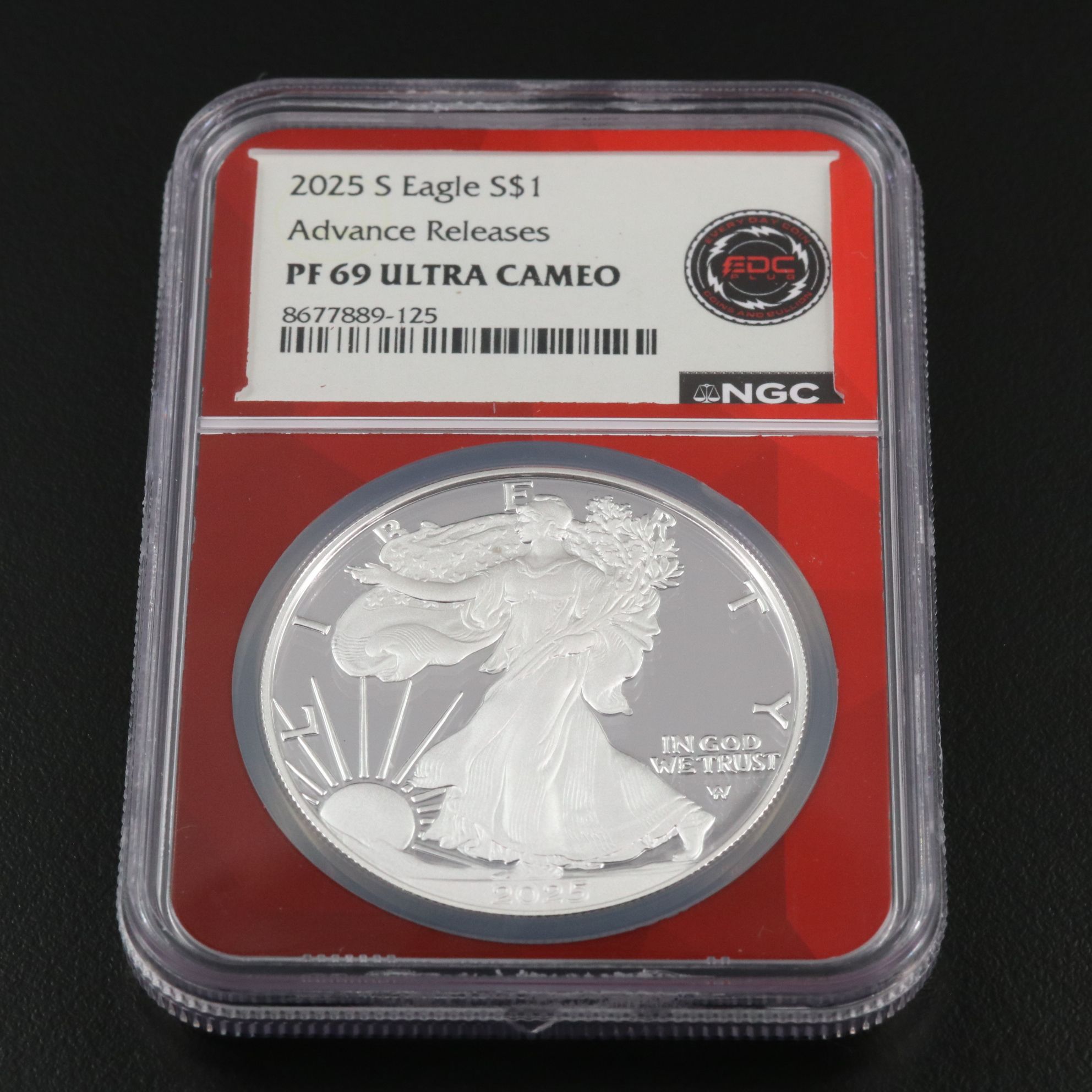 NGC Graded PF69 Ultra Cameo 2025-S $1 American Silver Eagle