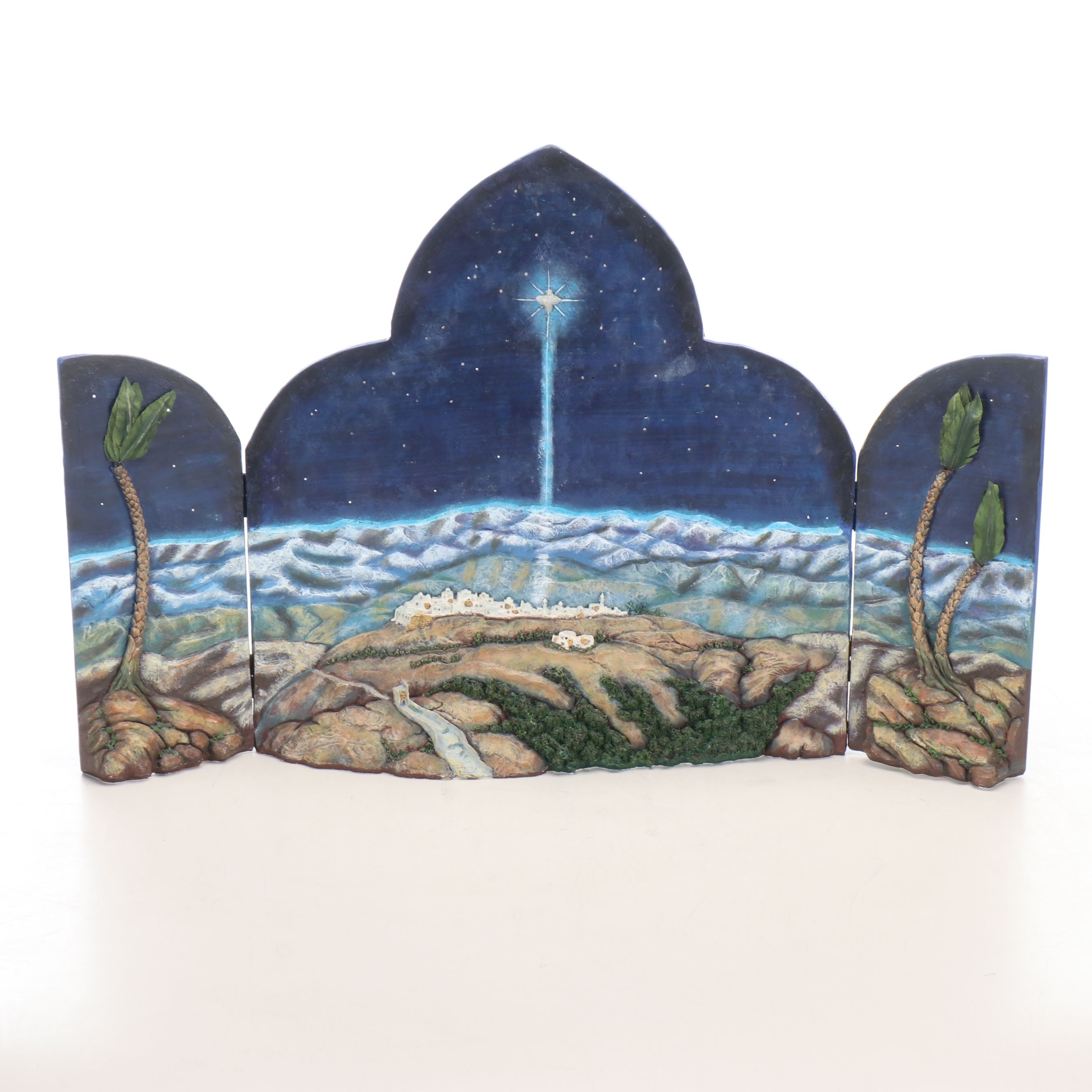 Dept. 56 "Little Town of Bethlehem" Holy Night Fiber Optic Backdrop