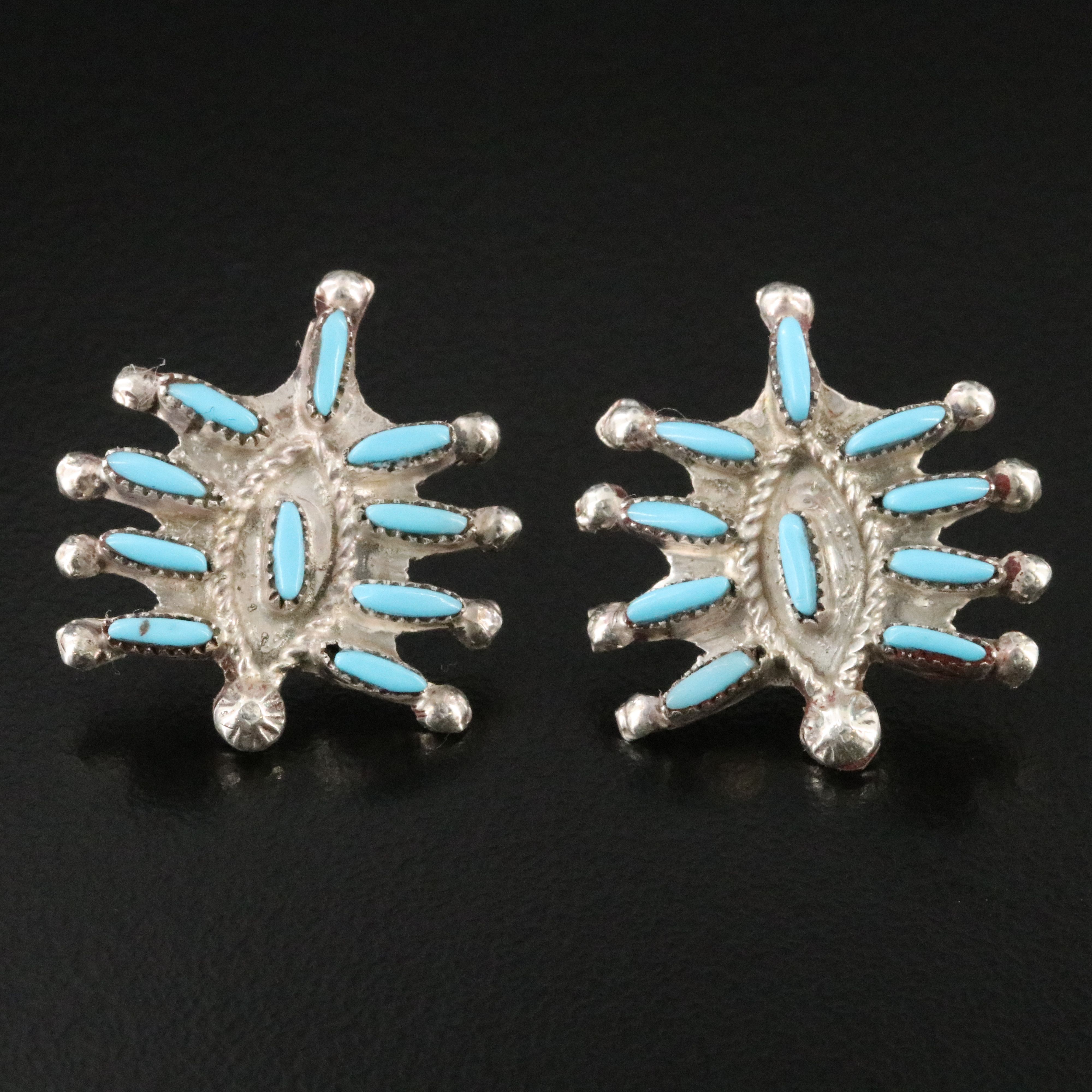 Southwestern Sterling Turquoise Earrings