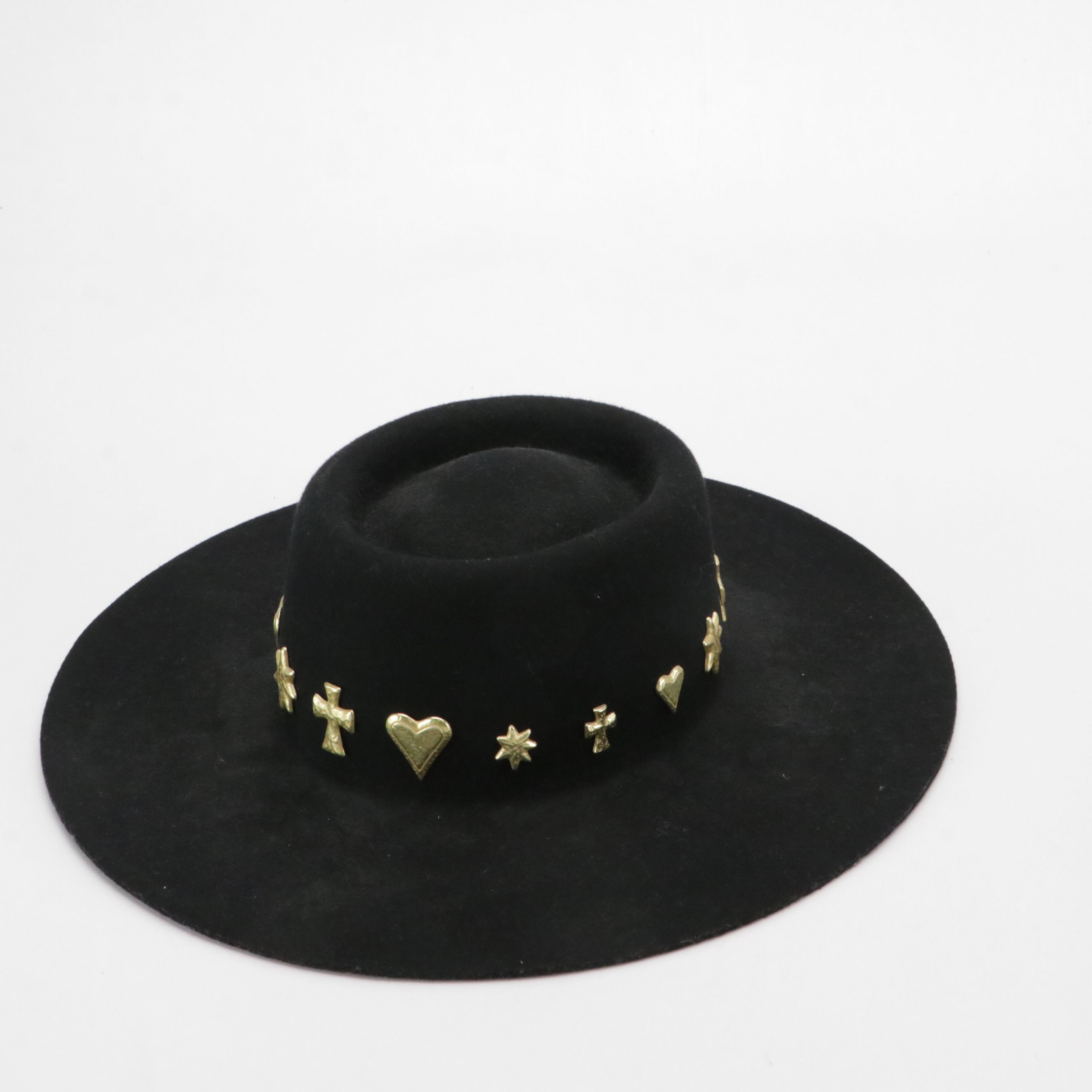 Lack of Color Black Felted Australian Wool Wide Brim Hats