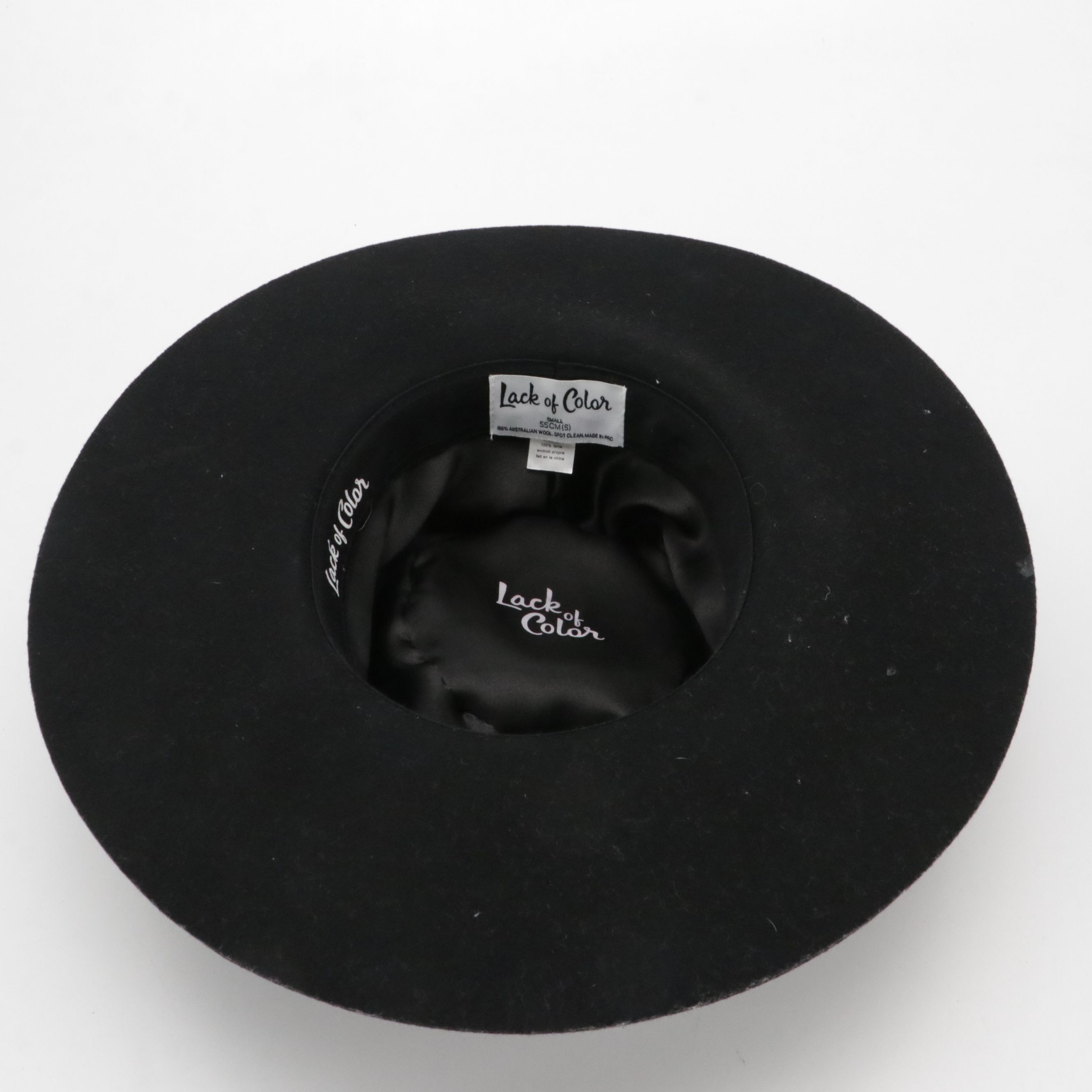 Lack of Color Black Felted Australian Wool Wide Brim Hats