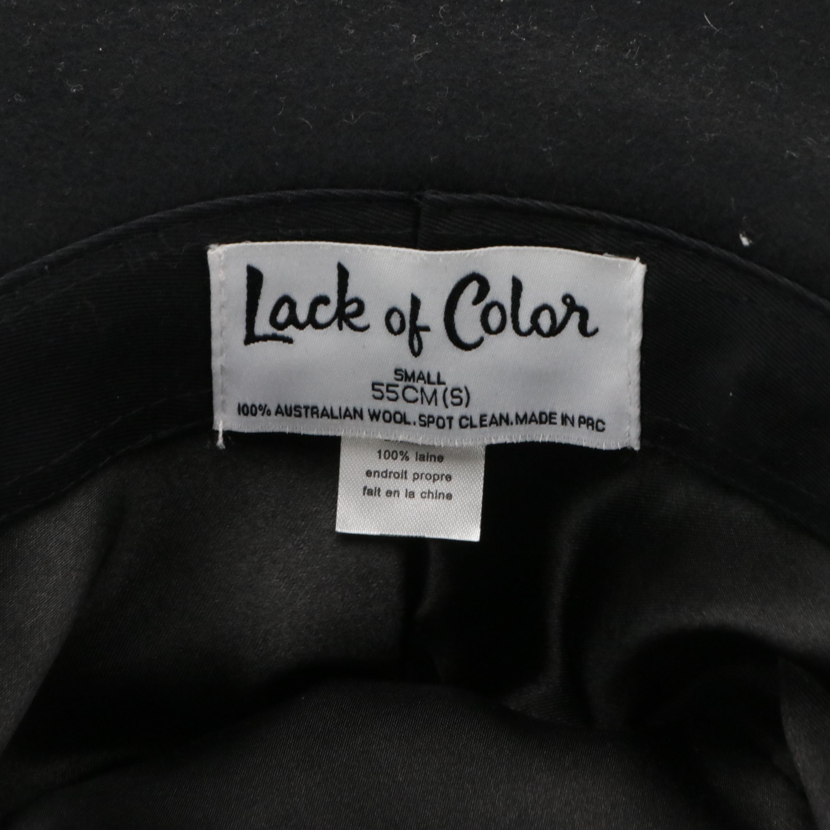 Lack of Color Black Felted Australian Wool Wide Brim Hats