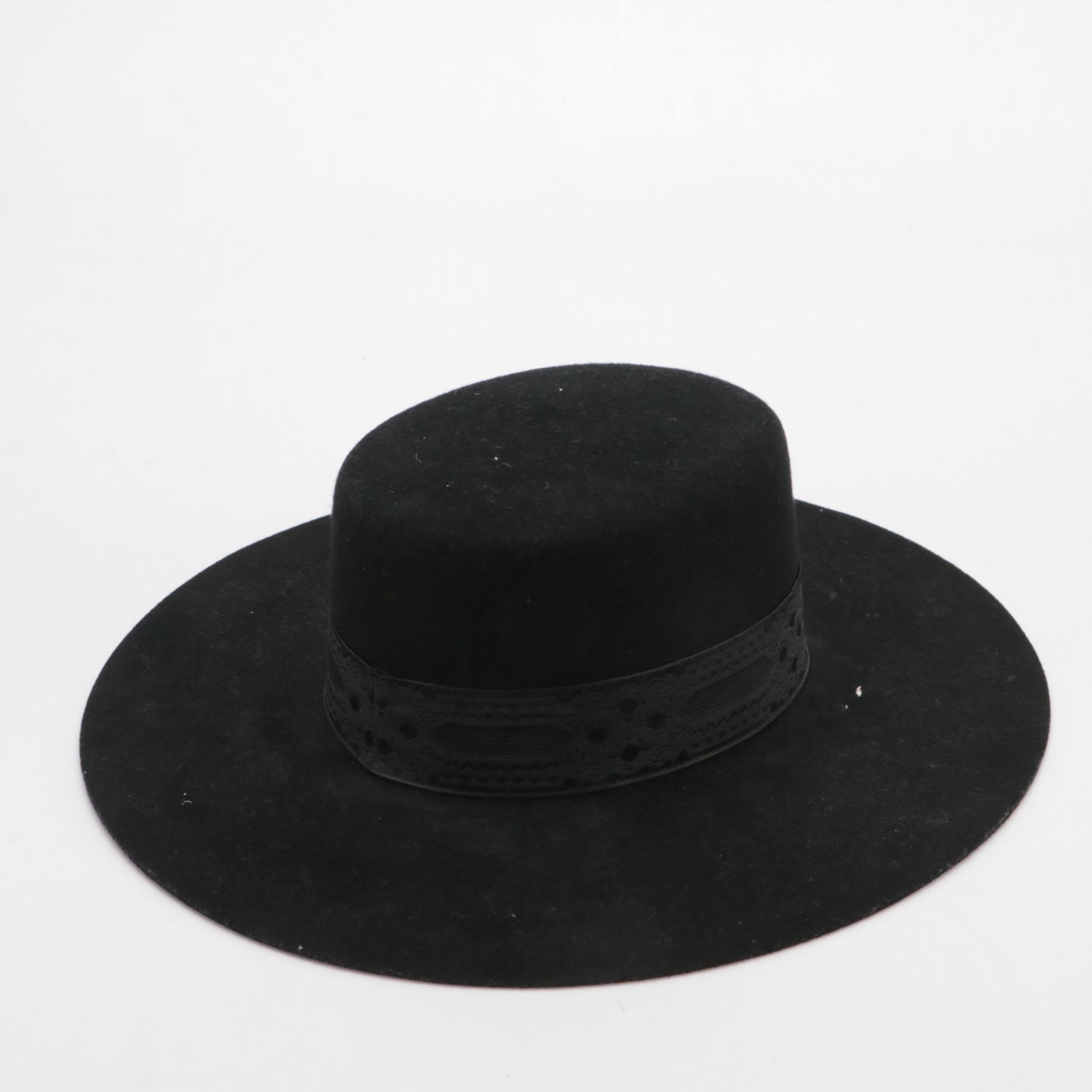 Lack of Color Black Felted Australian Wool Wide Brim Hats