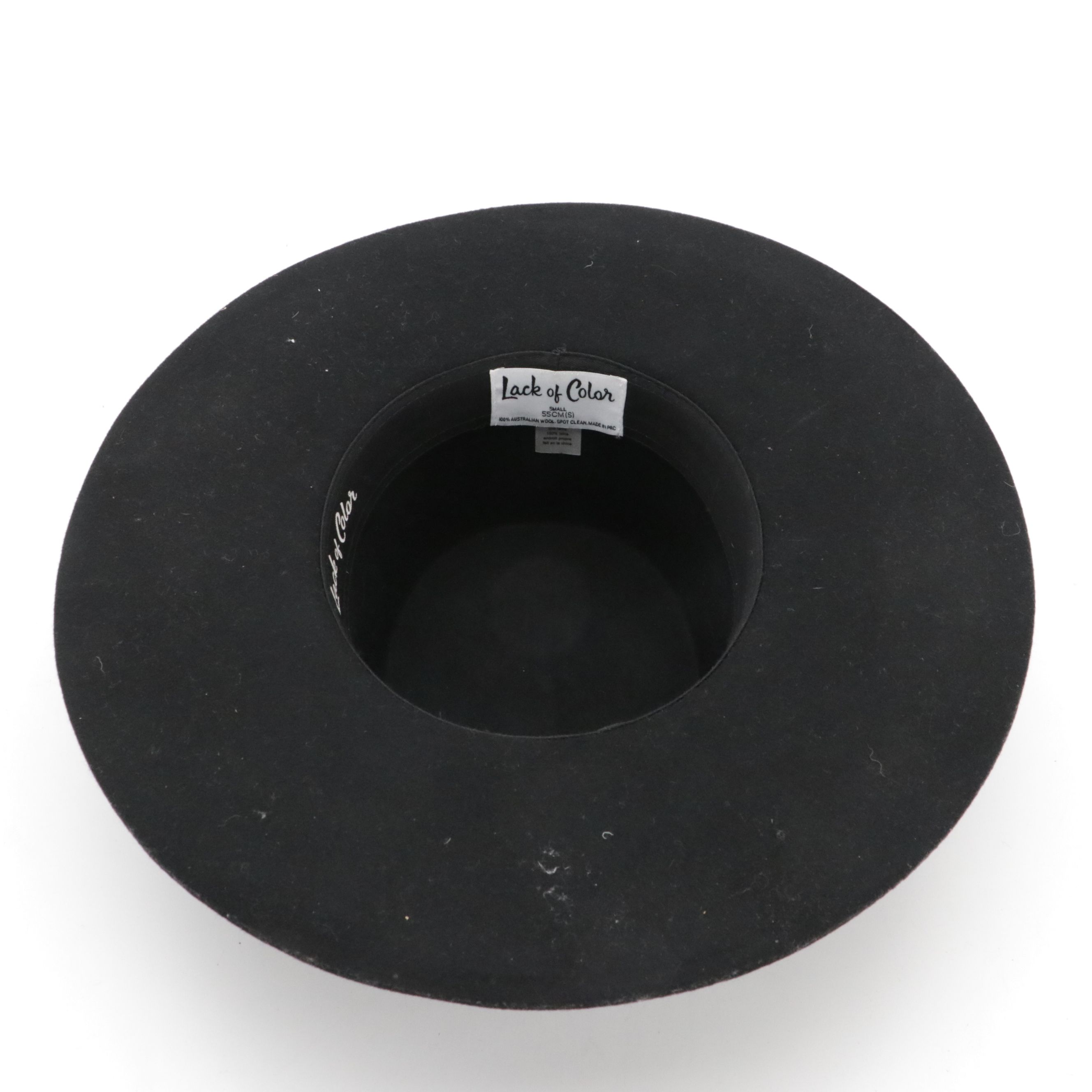 Lack of Color Black Felted Australian Wool Wide Brim Hats