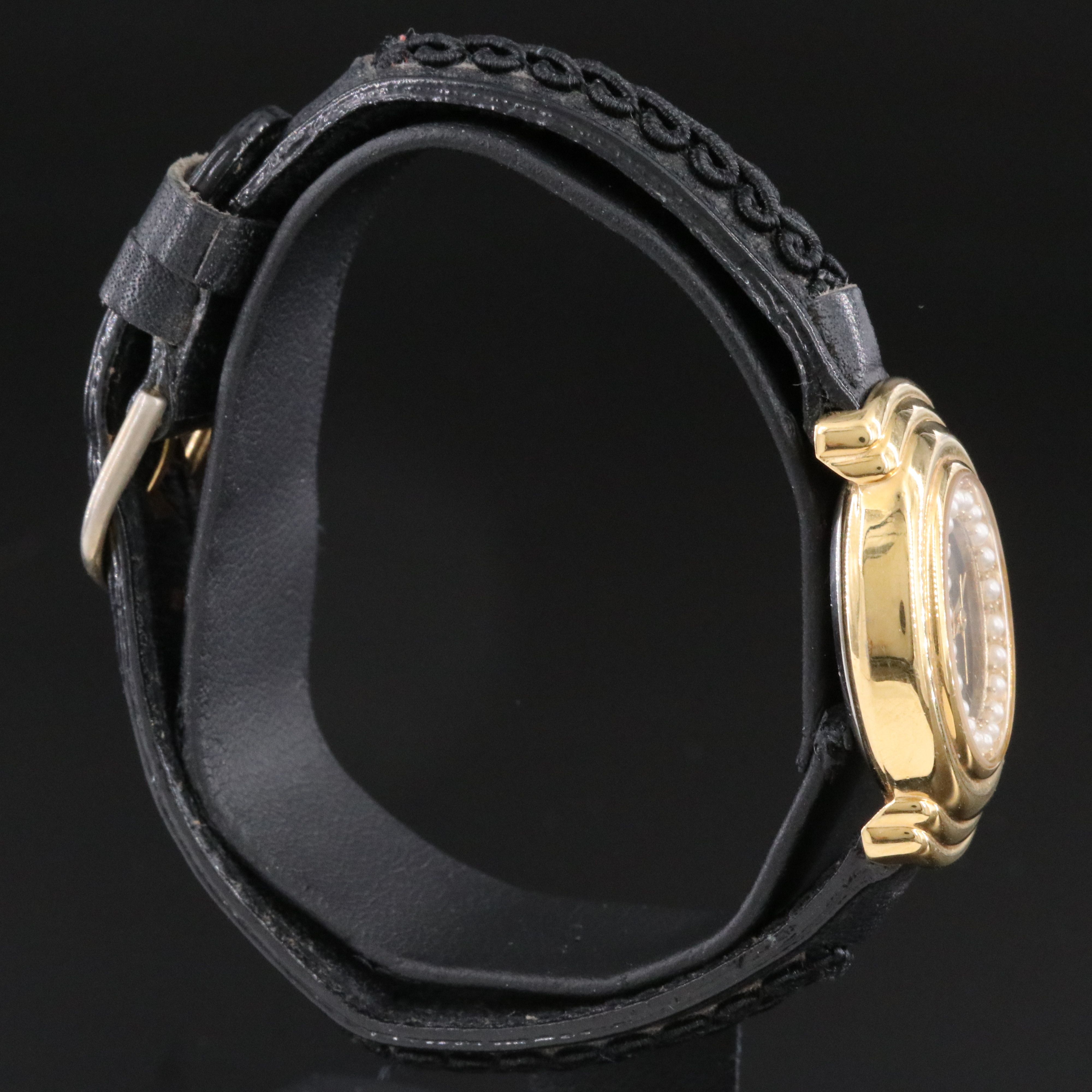 Oscar de la Renta Simulated Pearl and Gold Tone Quartz Watch