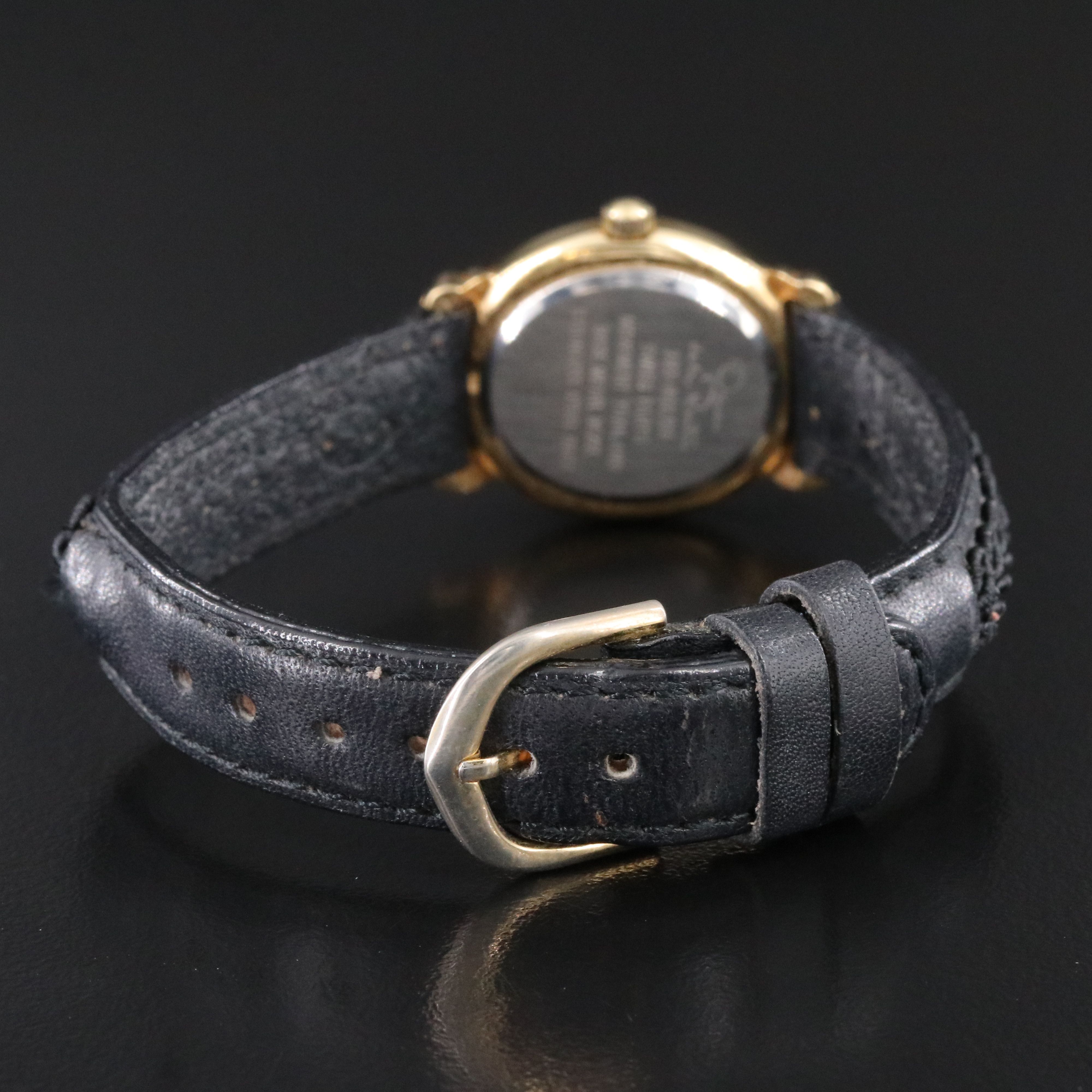 Oscar de la Renta Simulated Pearl and Gold Tone Quartz Watch