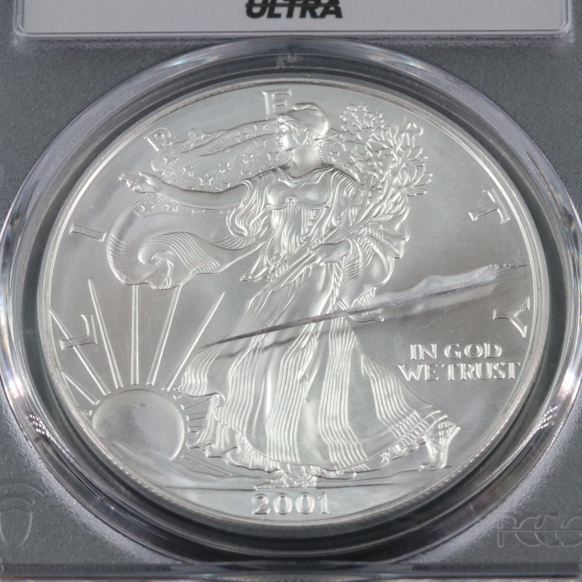 PCGS Graded MS69 2001 $1 U.S. Silver Eagle