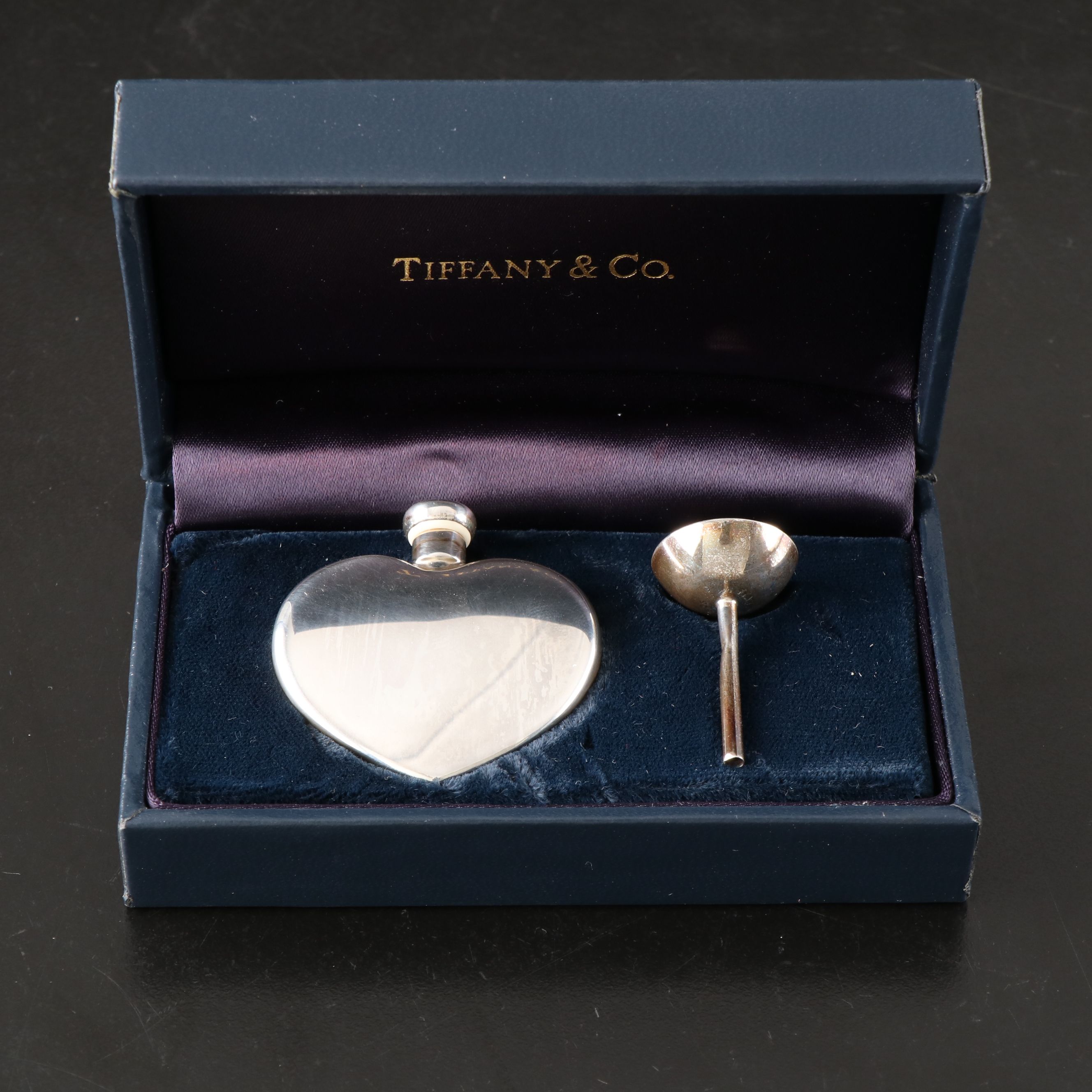 Tiffany & Co. Sterling Silver Heart Shape Perfume Bottle