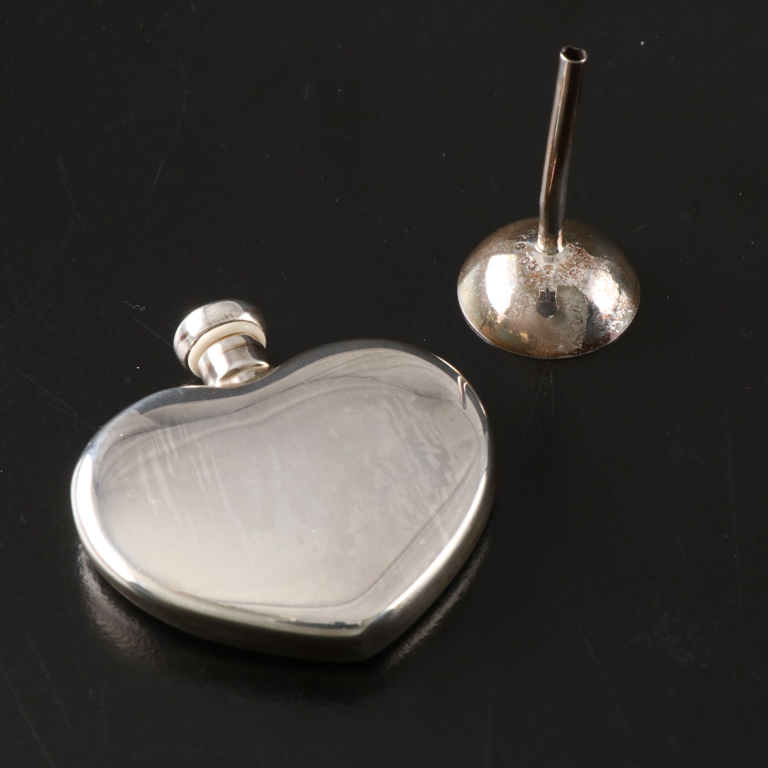 Tiffany & Co. Sterling Silver Heart Shape Perfume Bottle