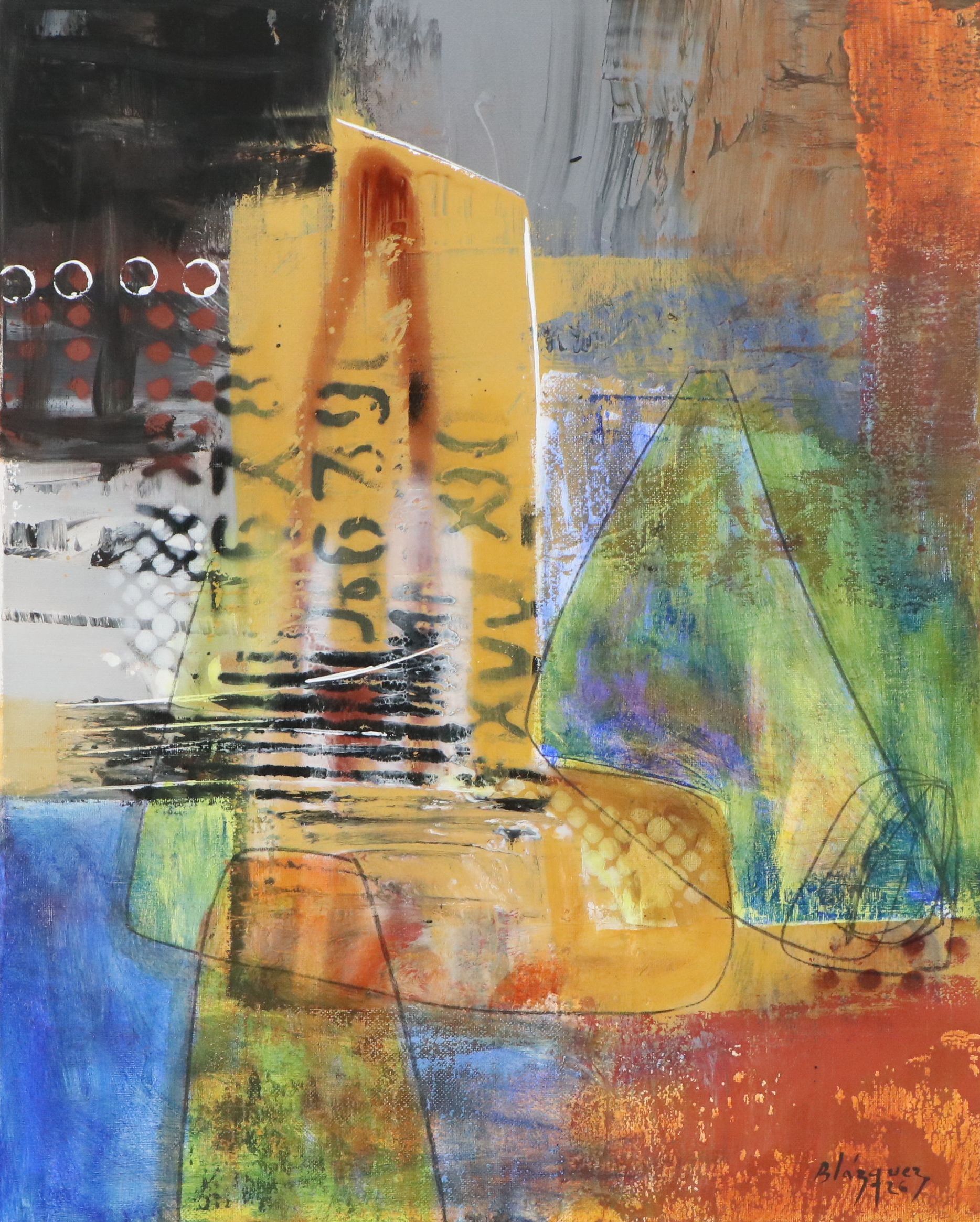 Michel Blázquez Acrylic Painting "Untitled," 2026