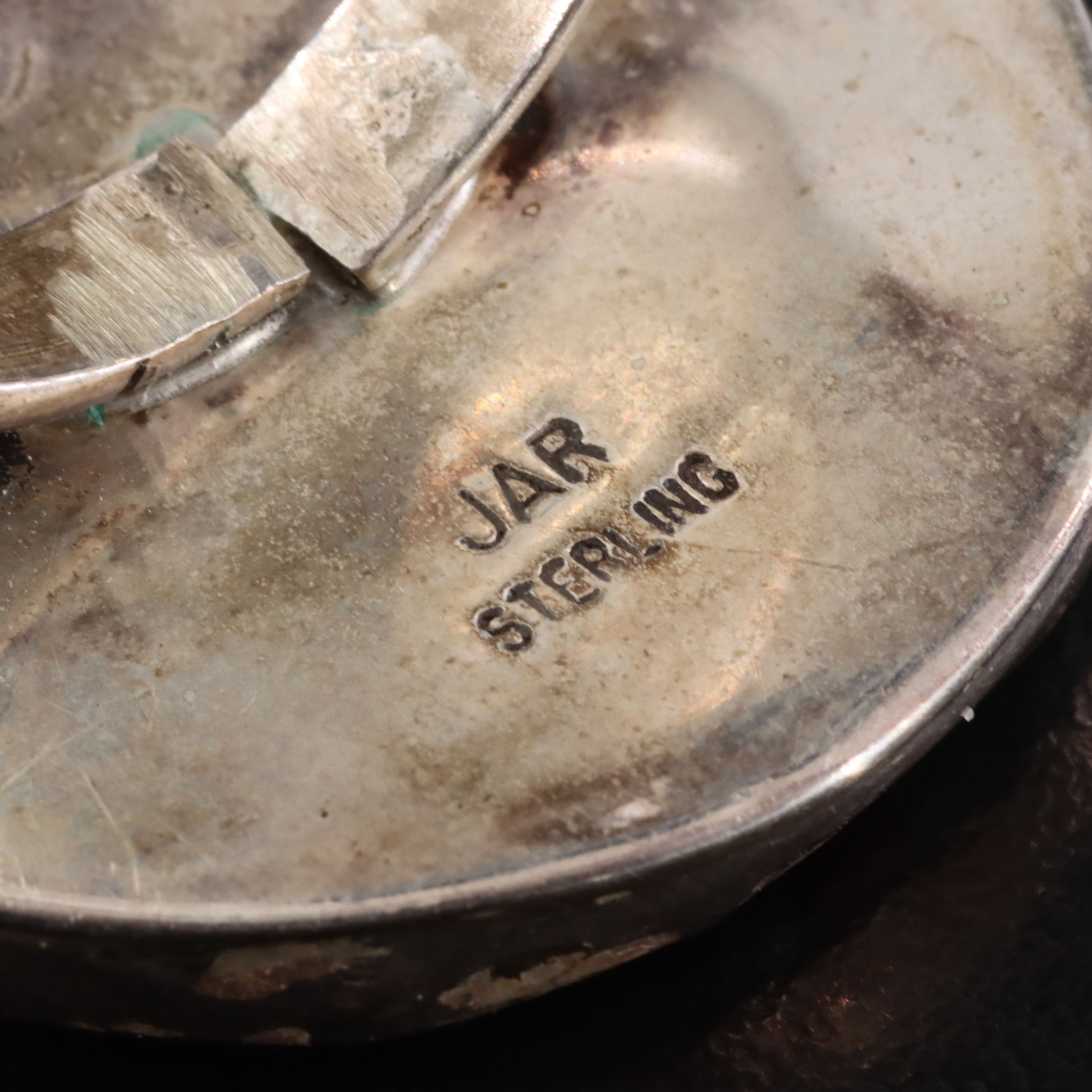 Joe and Angie Reano Kewa Sterling Turquoise and Coral Inlay Ring